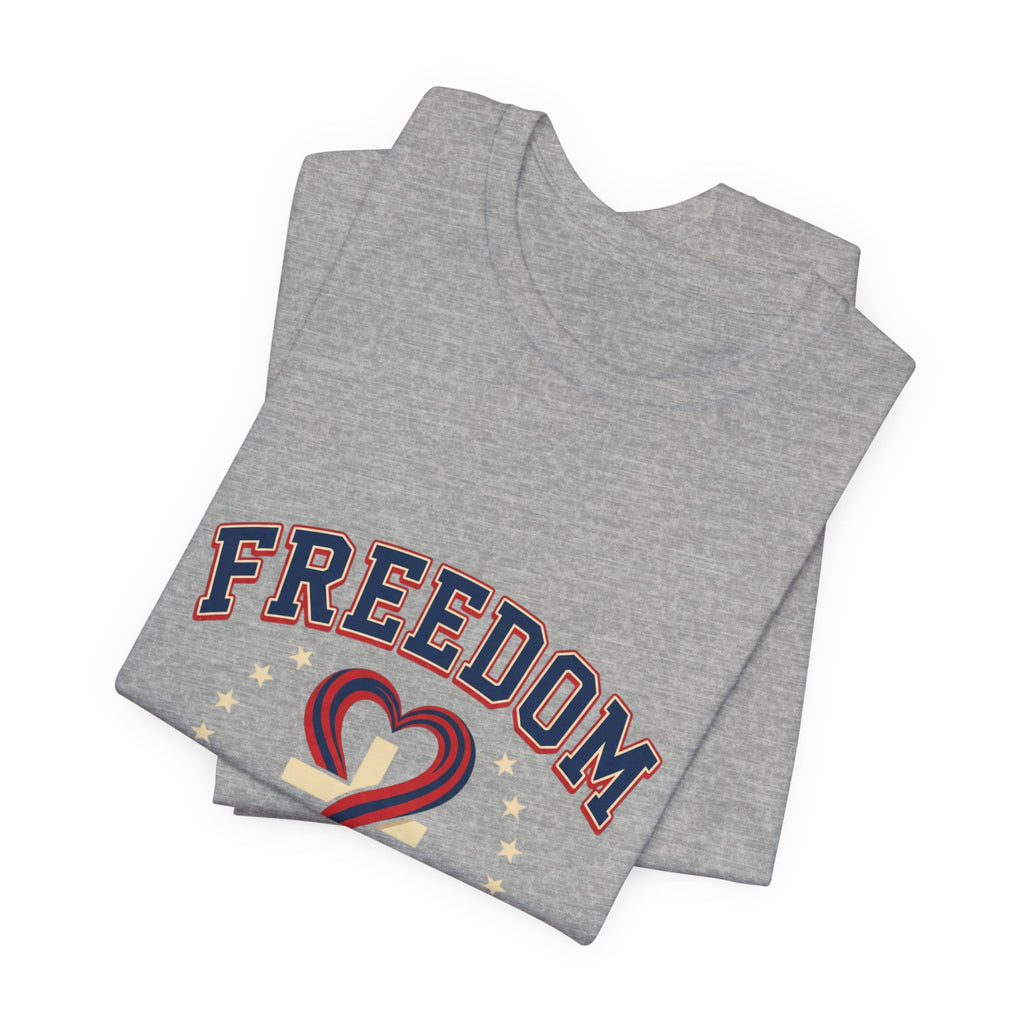 Freedom Heart Tee | faith-based patriotic, vintage Americana July 4th