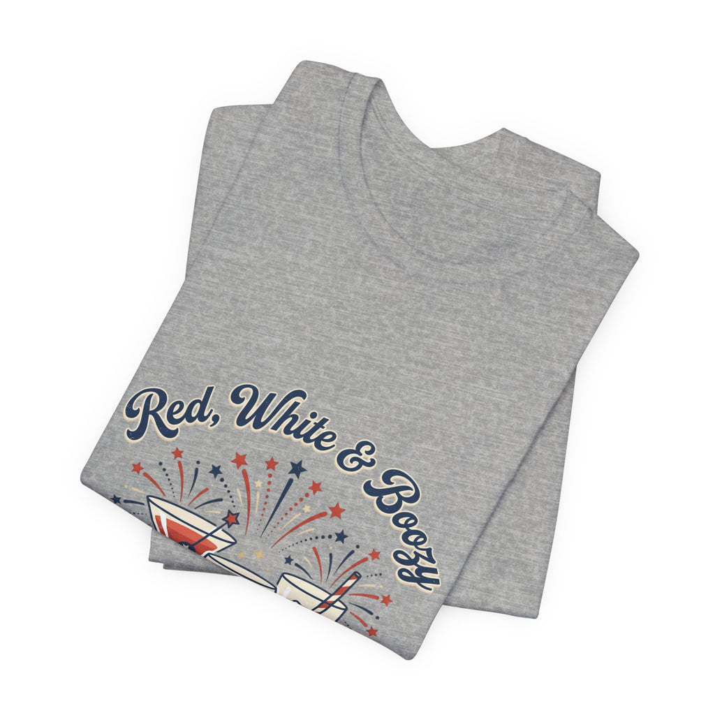 Red, White & Boozy Shirt | Patriotic July 4th, Vintage Americana