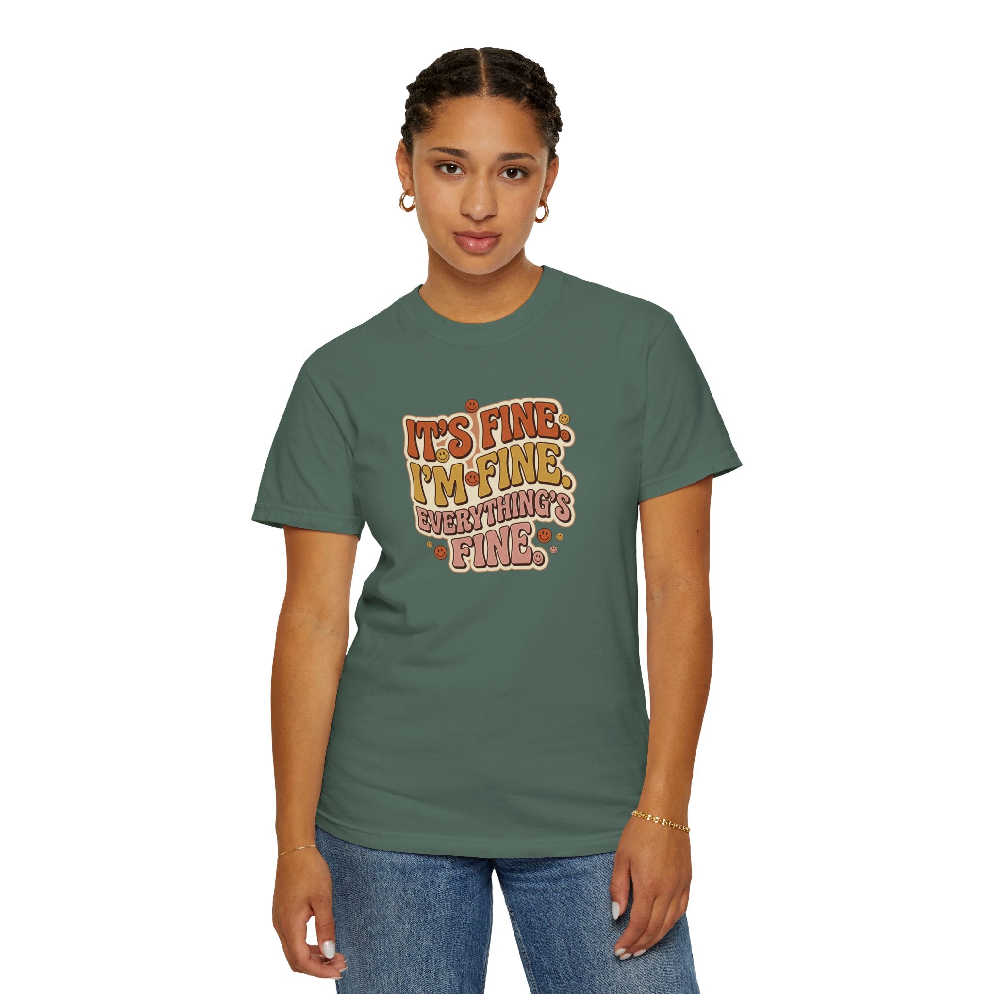 Its Fine Im Fine Everythings Fine Tshirt, Retro Typography, 70s Vibe