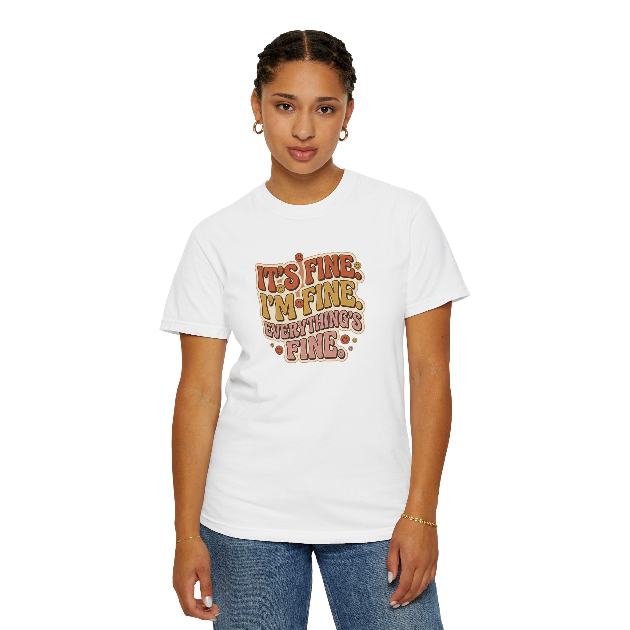 Its Fine Im Fine Everythings Fine Tshirt, Retro Typography, 70s Vibe