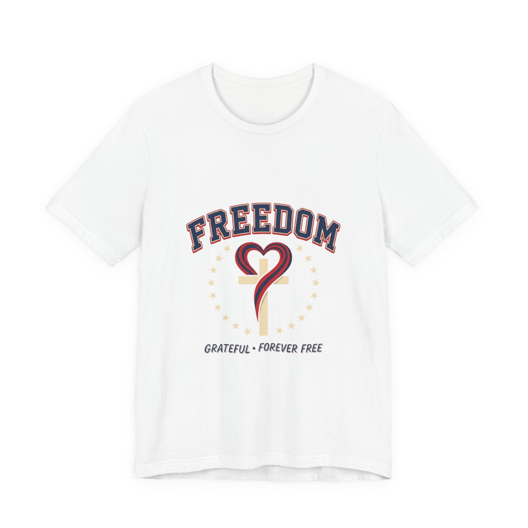Freedom Heart Tee | faith-based patriotic, vintage Americana July 4th