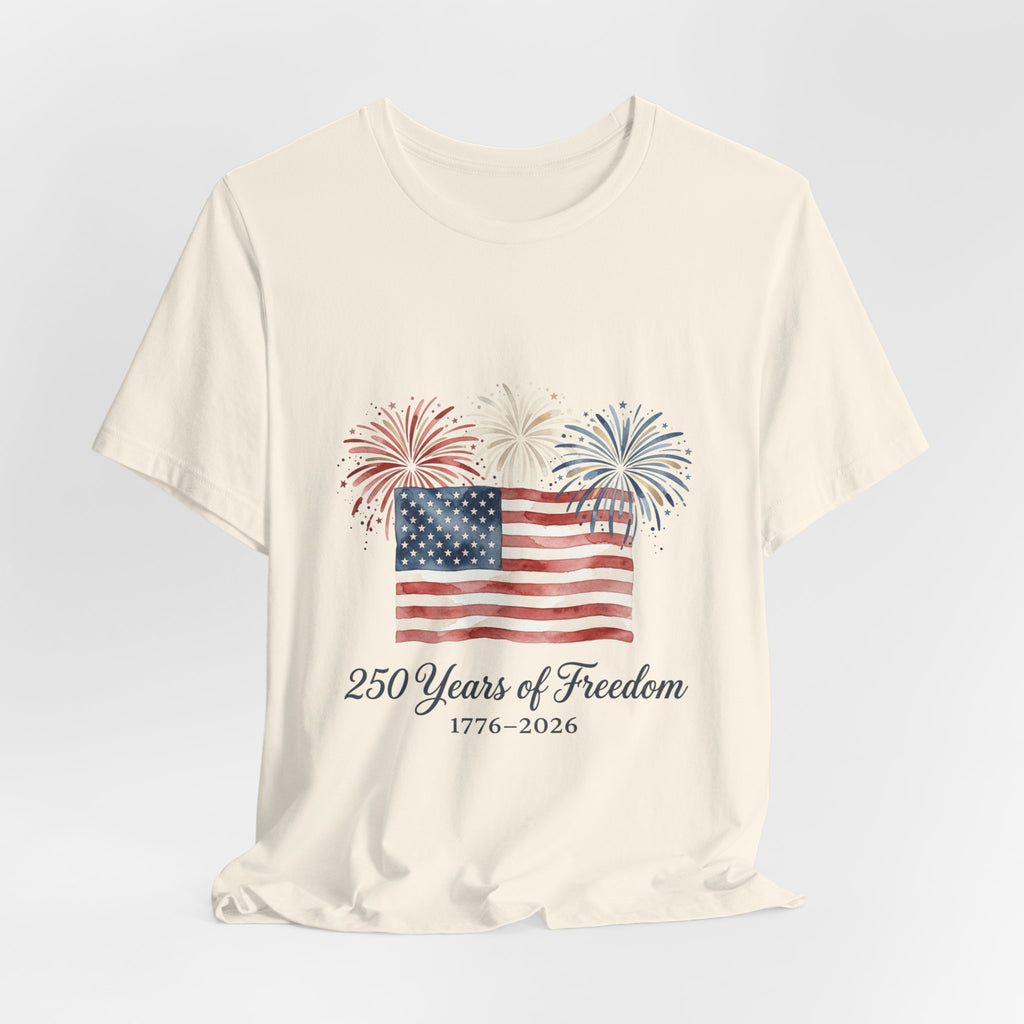 250 Years of Freedom T-Shirt | Faith-Based Patriotic July 4th, Vintage Americana