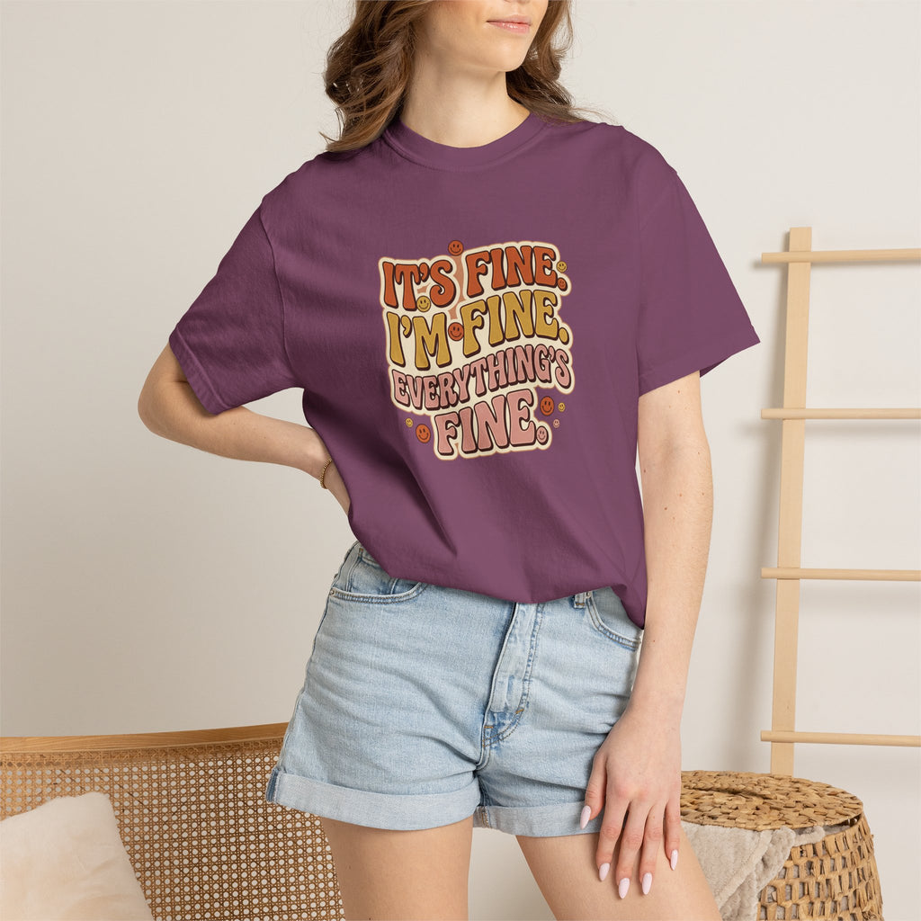 Its Fine Im Fine Everythings Fine Tshirt, Retro Typography, 70s Vibe
