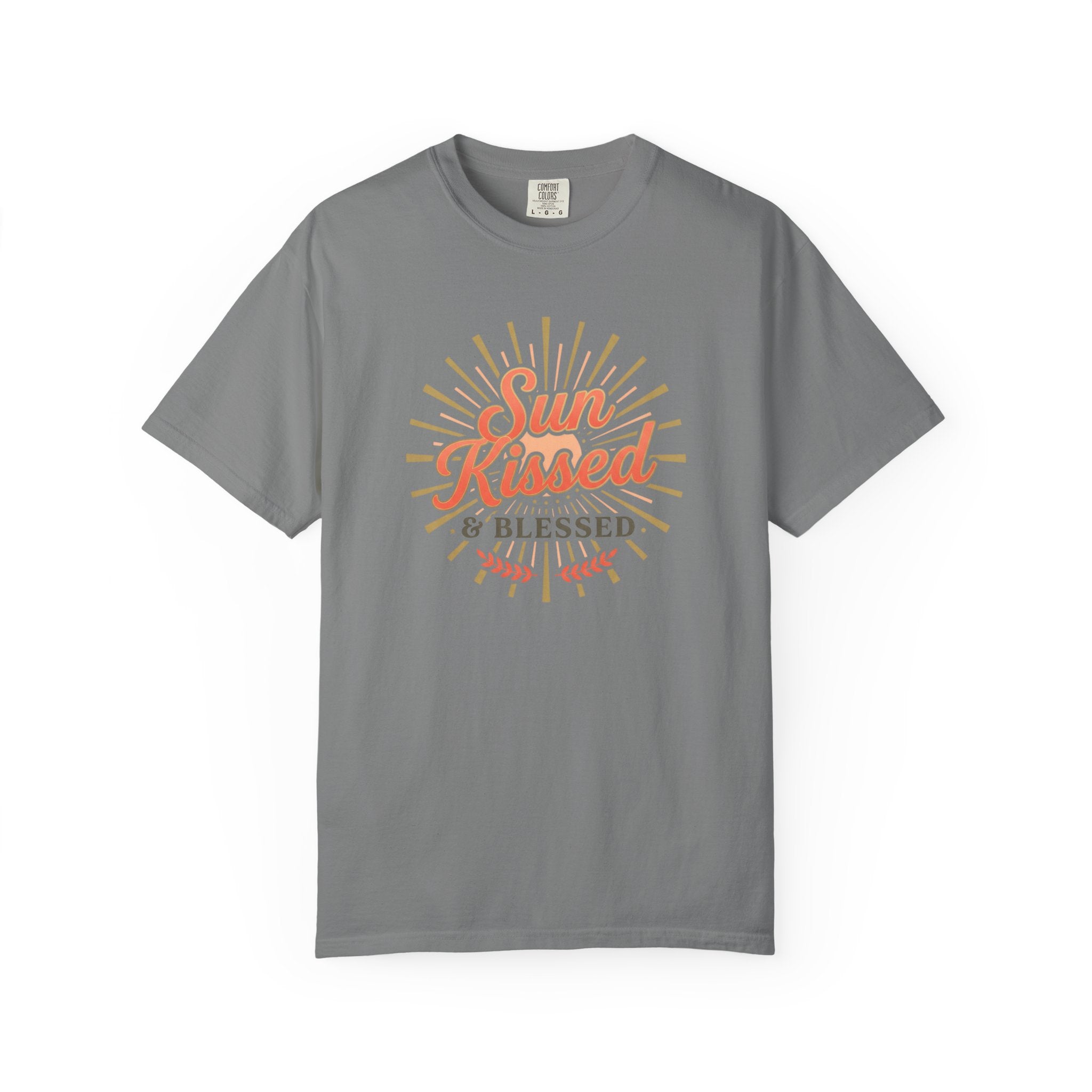Sun Kissed & Blessed T-shirt | Vintage Sunburst Script Tee