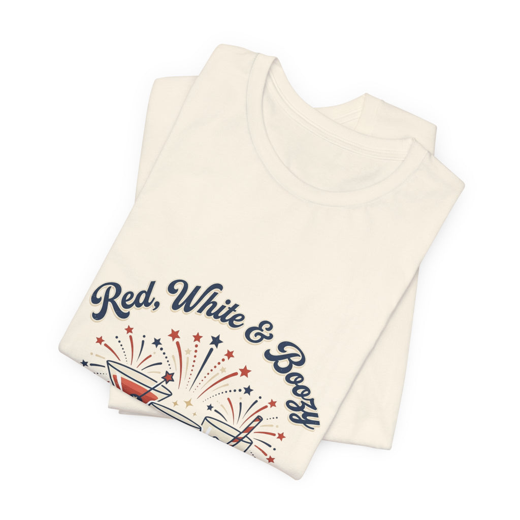 Red, White & Boozy Shirt | Patriotic July 4th, Vintage Americana