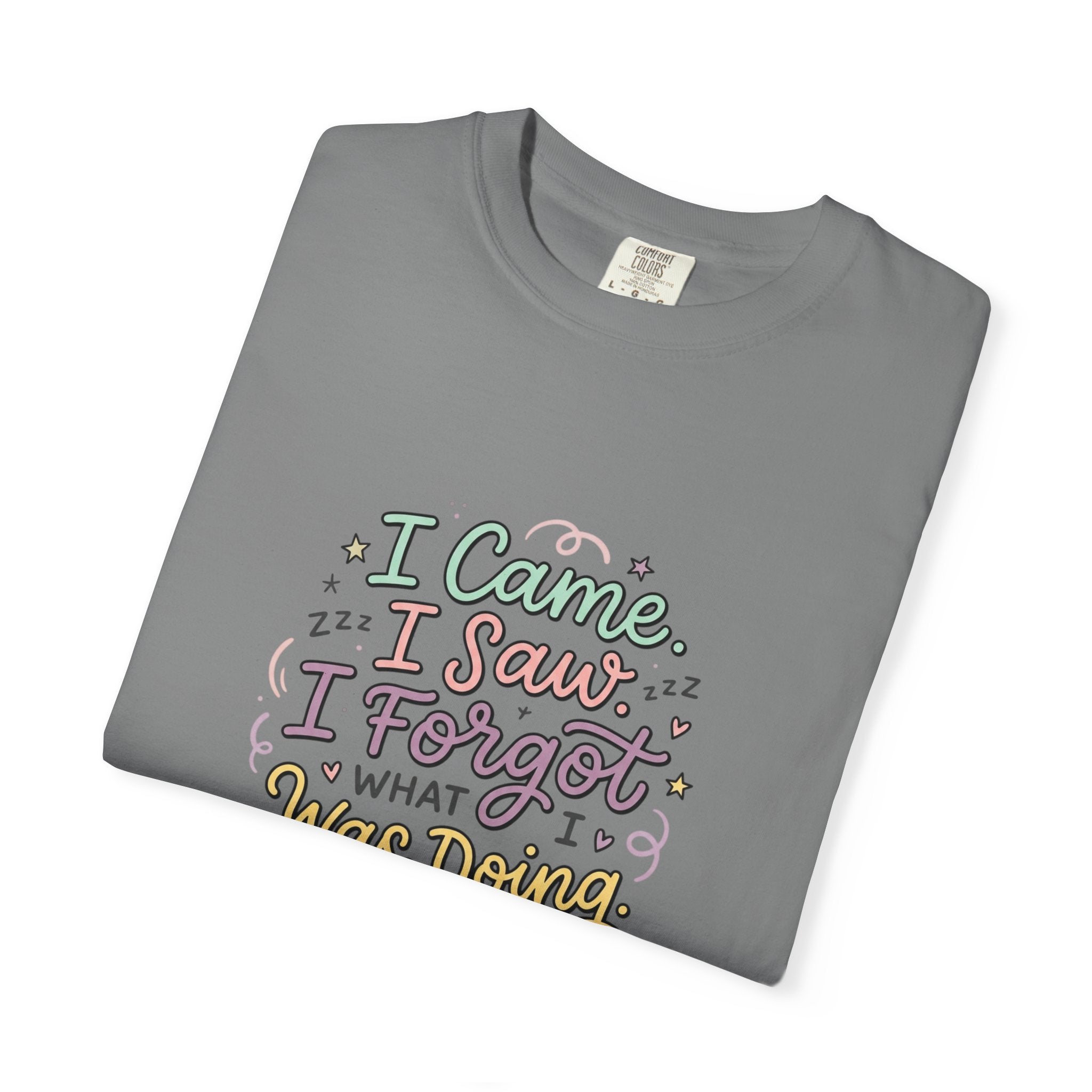 I Came I Saw I Forgot What I Was Doing T-Shirt | Funny Phrase Tee