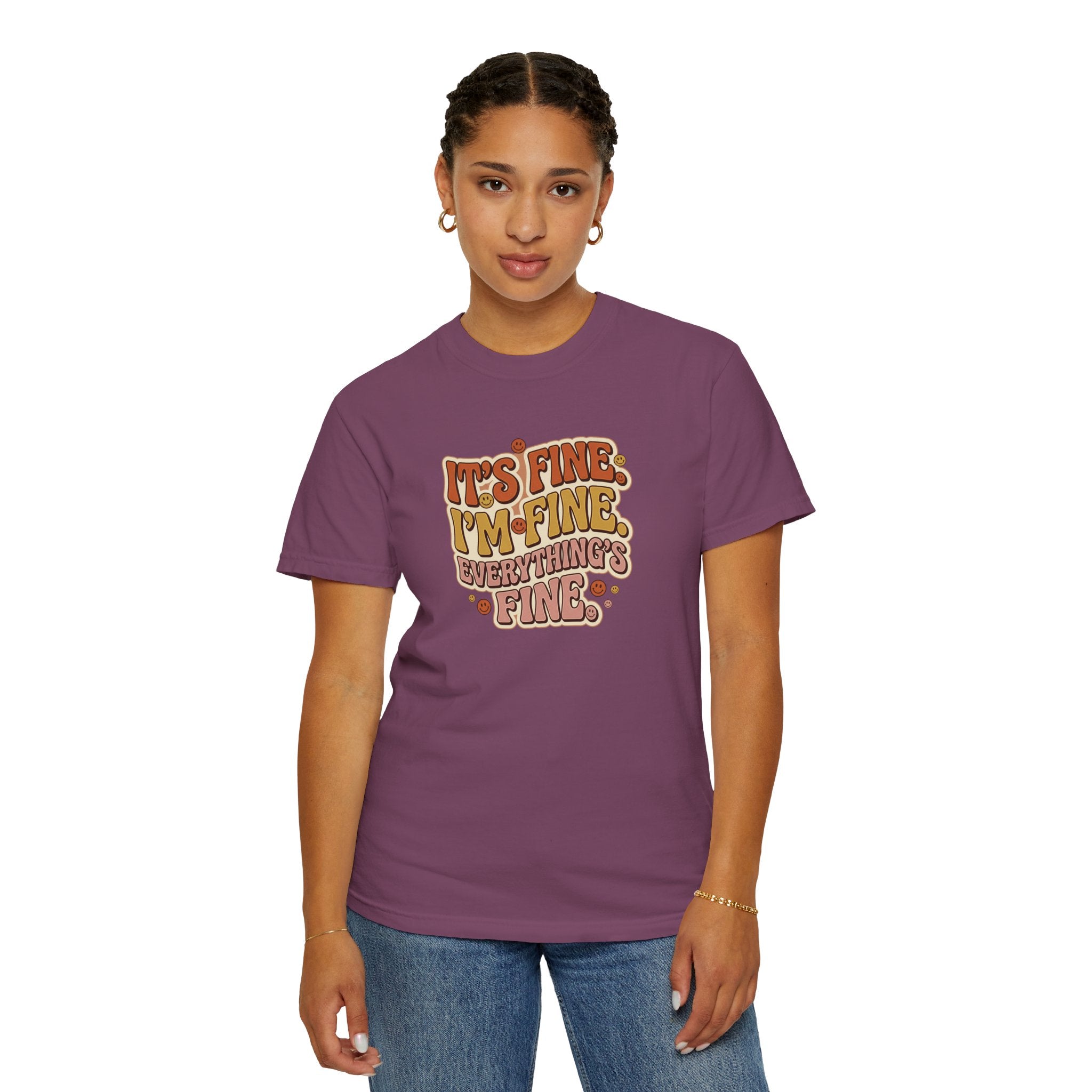 Its Fine Im Fine Everythings Fine Tshirt, Retro Typography, 70s Vibe