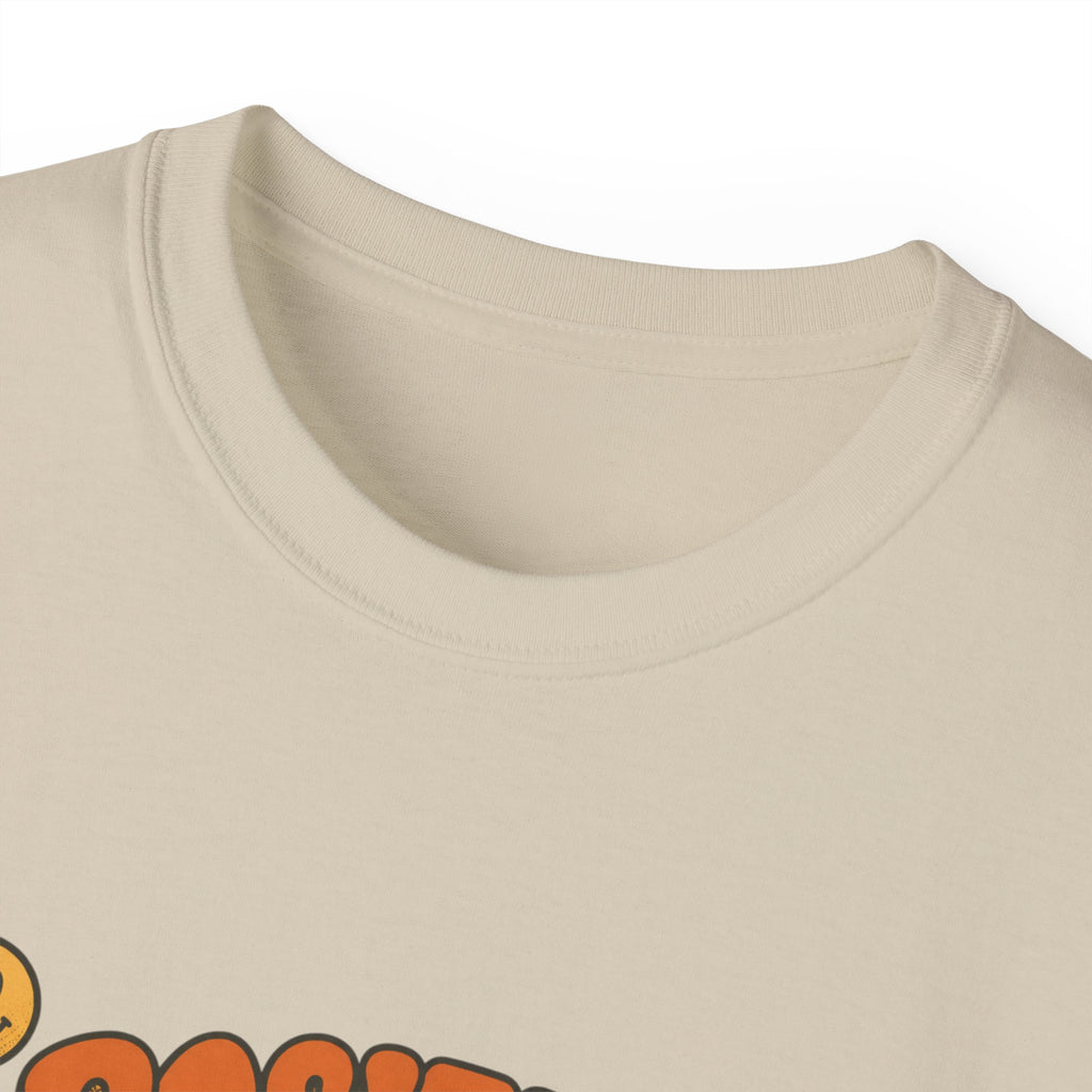 Positive Good Vibes shirt | Retro Smiley Typography Tee