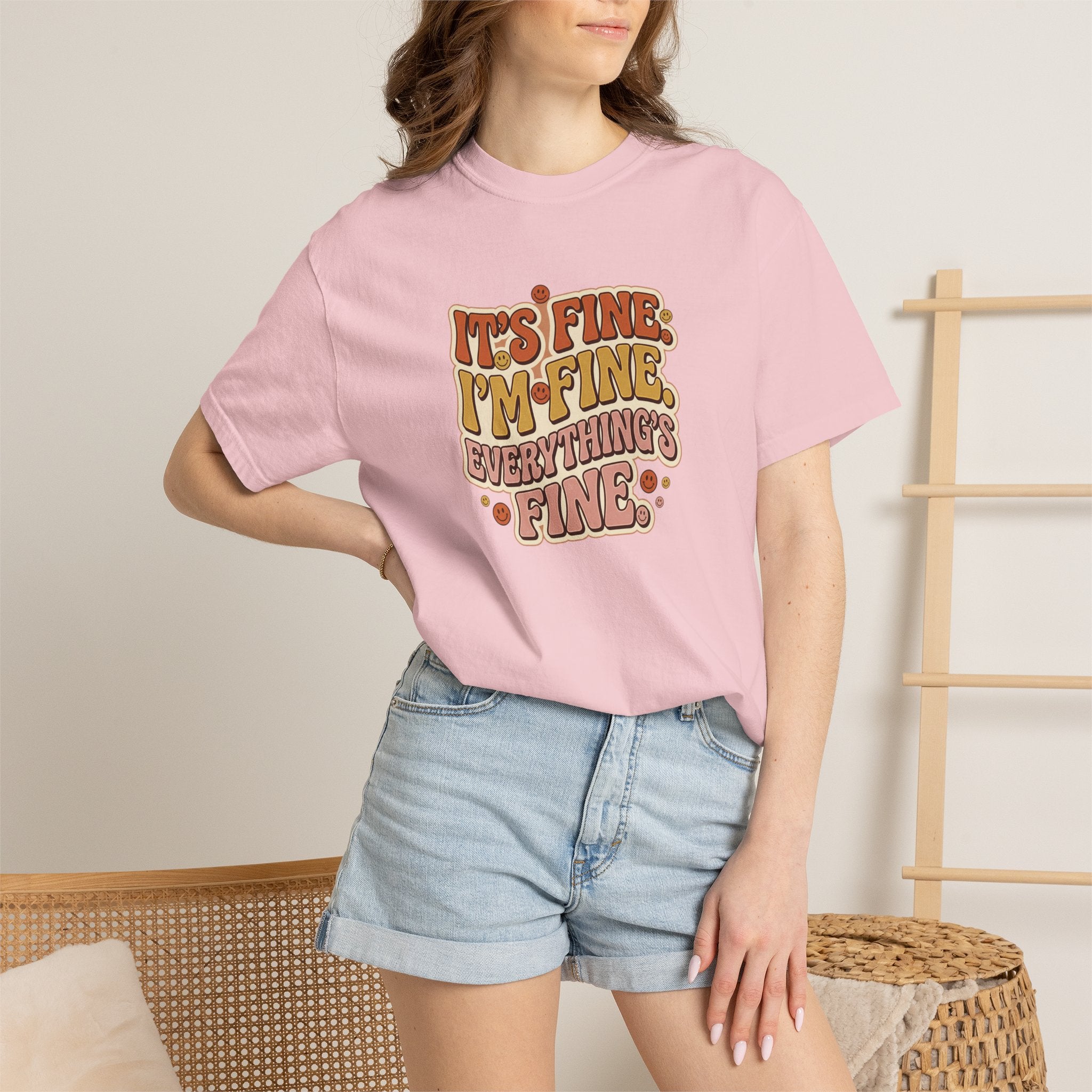 Its Fine Im Fine Everythings Fine Tshirt, Retro Typography, 70s Vibe