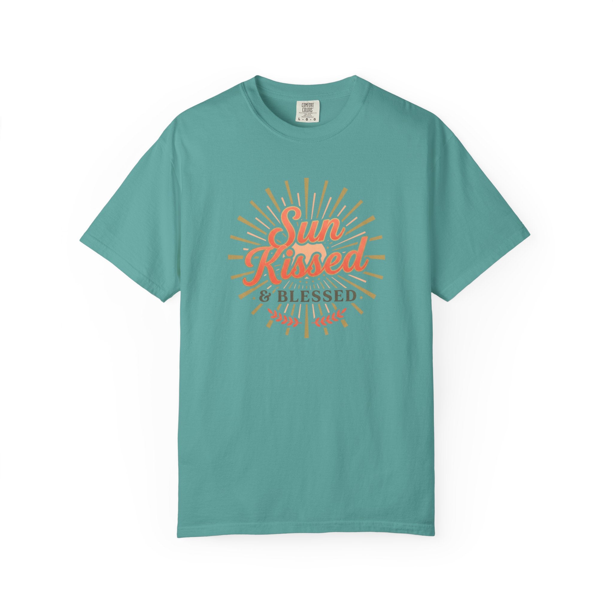 Sun Kissed & Blessed T-shirt | Vintage Sunburst Script Tee