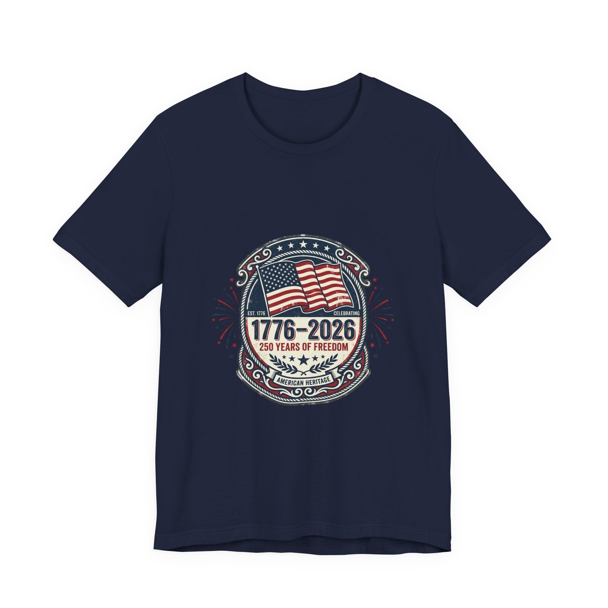 1776-2026 Liberty Emblem T-Shirt | Faith-Based Patriotic, Vintage Americana