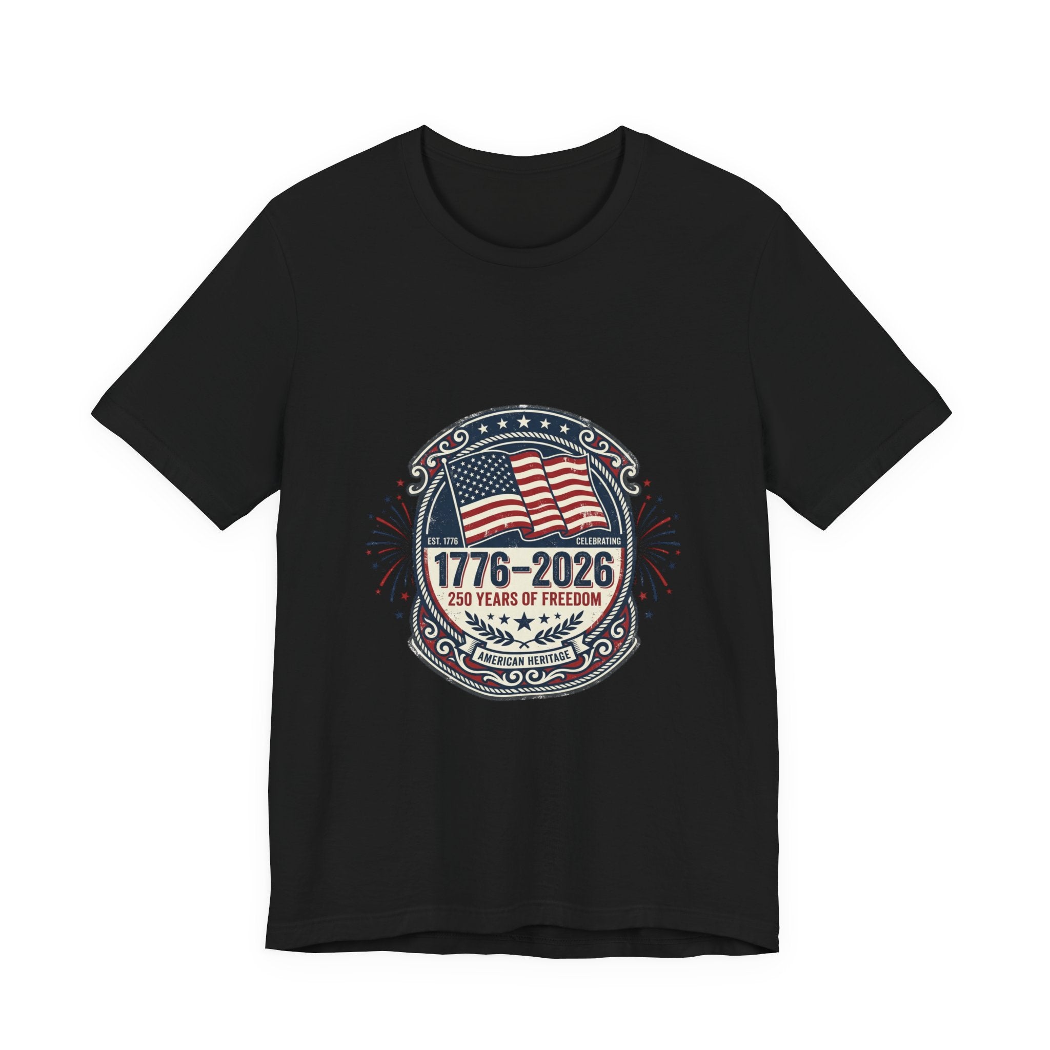 1776-2026 Liberty Emblem T-Shirt | Faith-Based Patriotic, Vintage Americana
