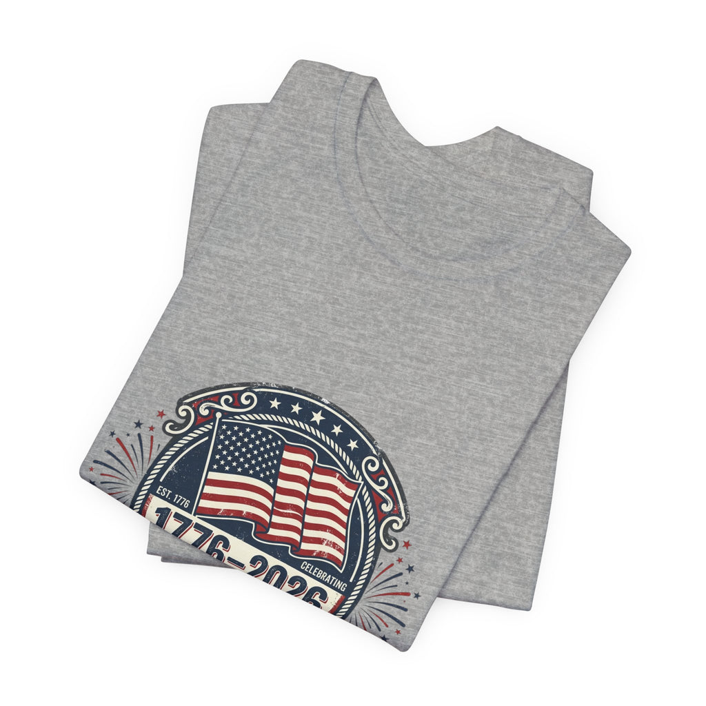 1776-2026 Liberty Emblem T-Shirt | Faith-Based Patriotic, Vintage Americana