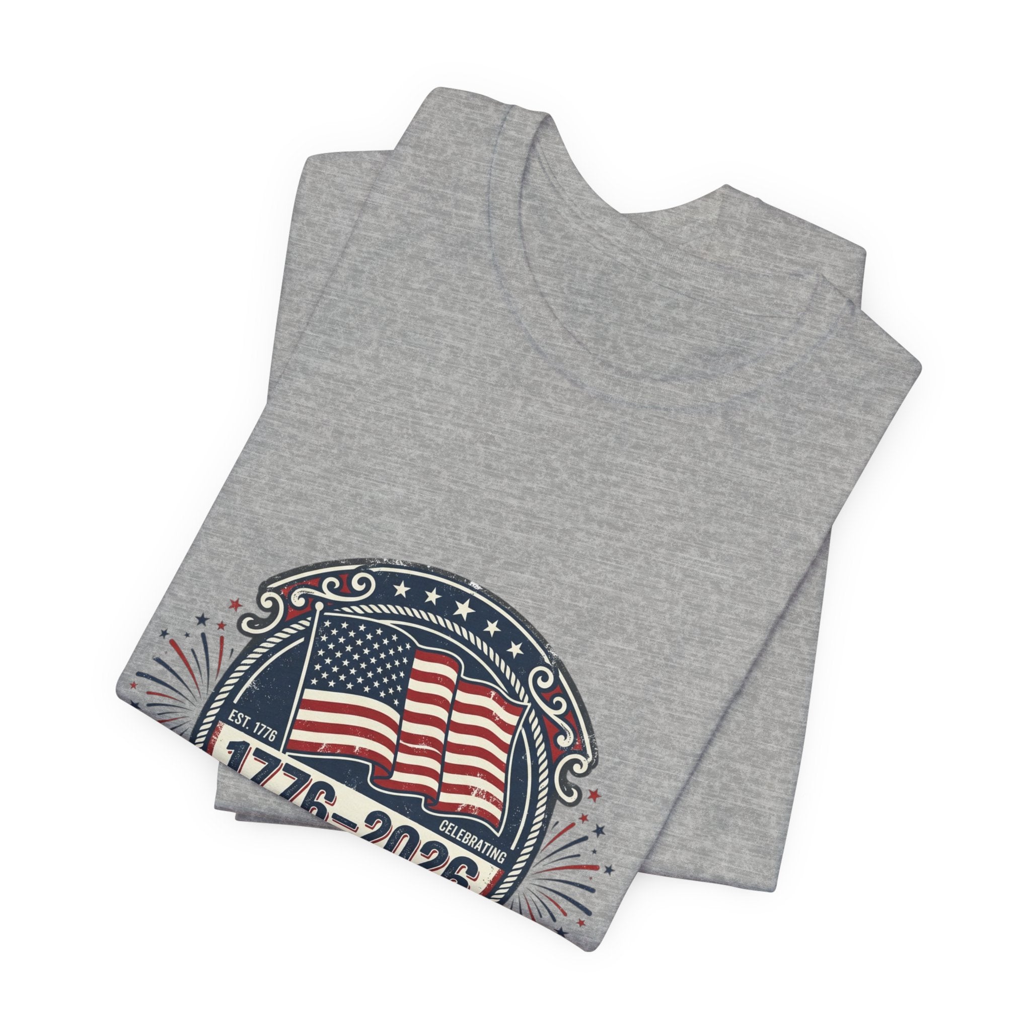 1776-2026 Liberty Emblem T-Shirt | Faith-Based Patriotic, Vintage Americana