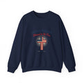 Faith & Freedom Cross Sweatshirt | patriotic, faith-based July 4th vintage Americana