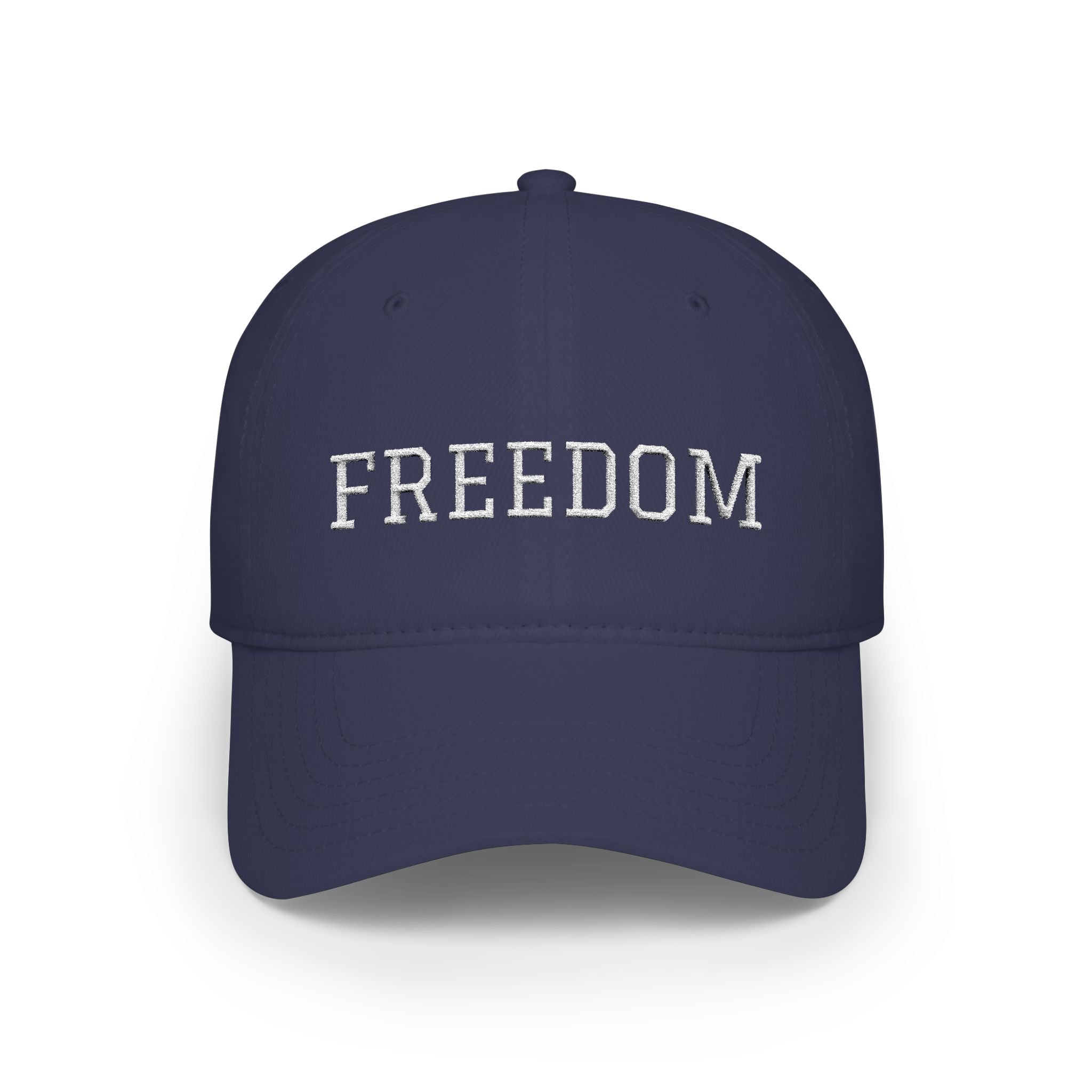 Freedom Embroidered Baseball Cap — Low Profile Patriotic Hat