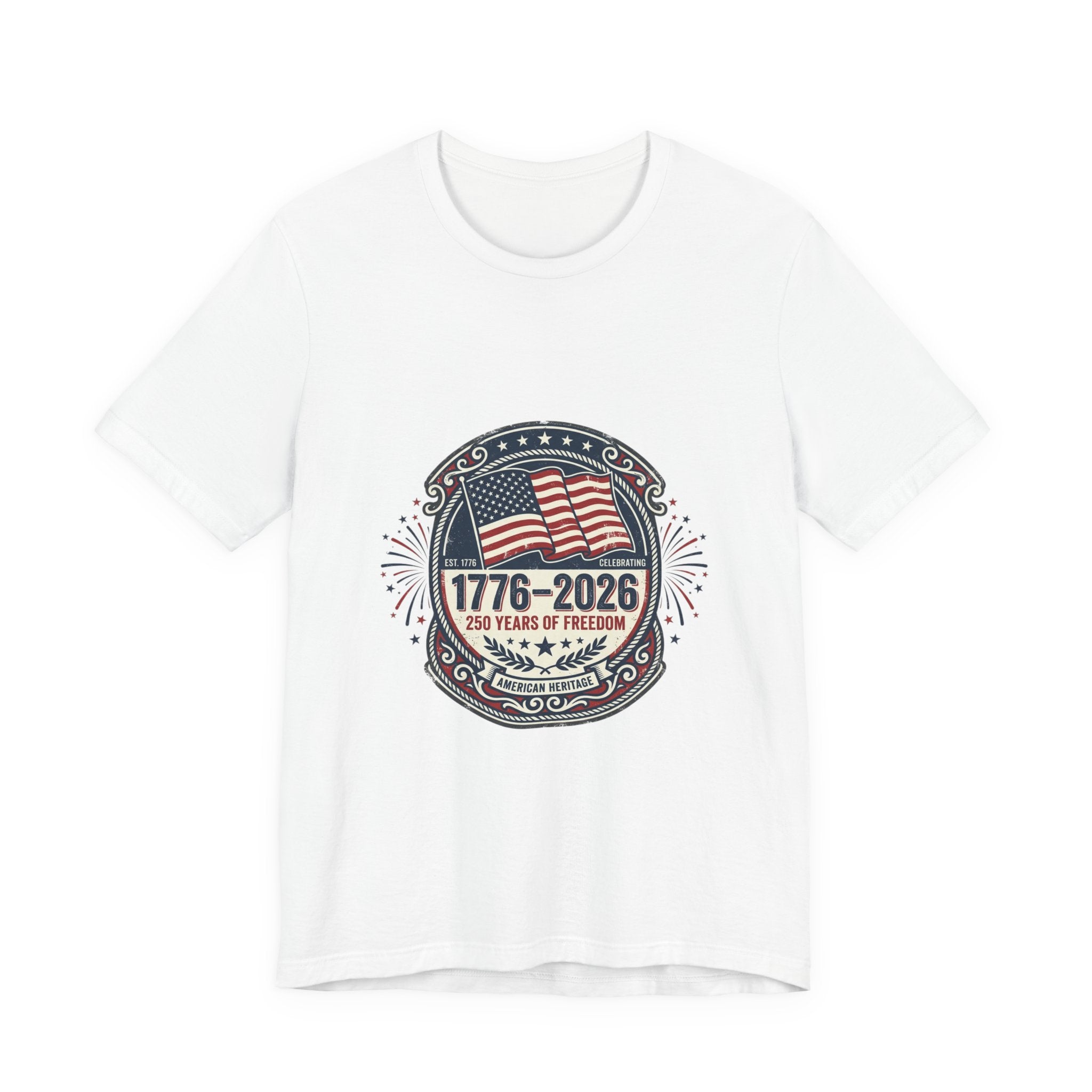 1776-2026 Liberty Emblem T-Shirt | Faith-Based Patriotic, Vintage Americana
