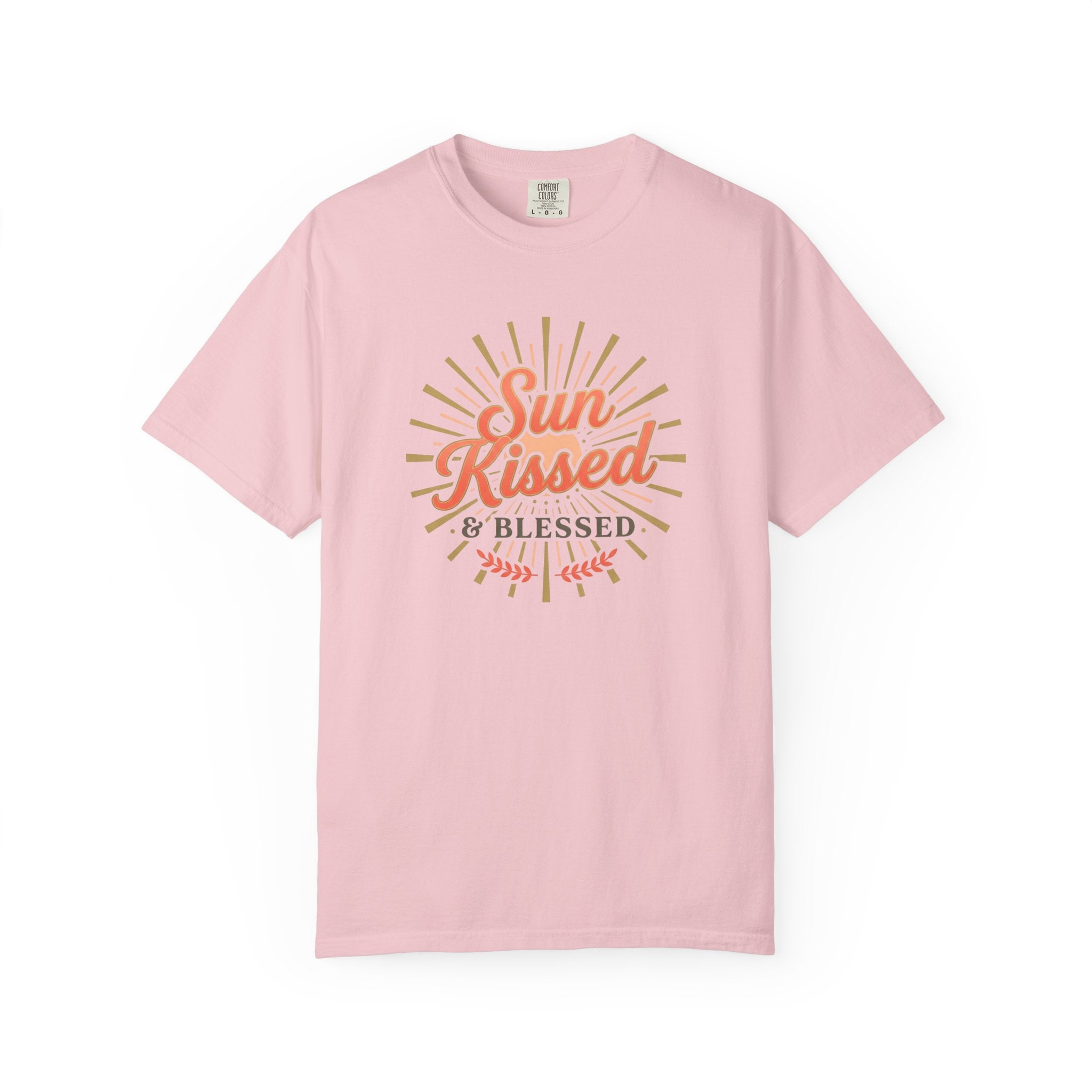 Sun Kissed & Blessed T-shirt | Vintage Sunburst Script Tee