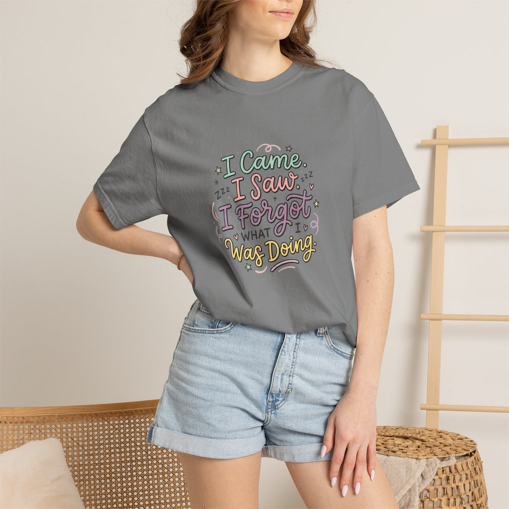I Came I Saw I Forgot What I Was Doing T-Shirt | Funny Phrase Tee