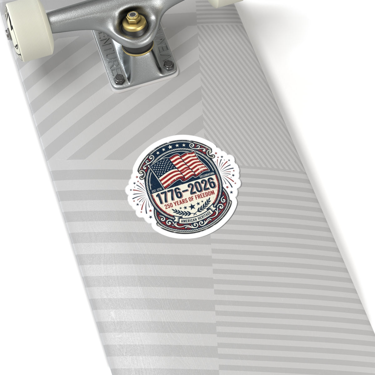 Patriotic Faith-Based Flag Sticker | 4th of July, Vintage Americana