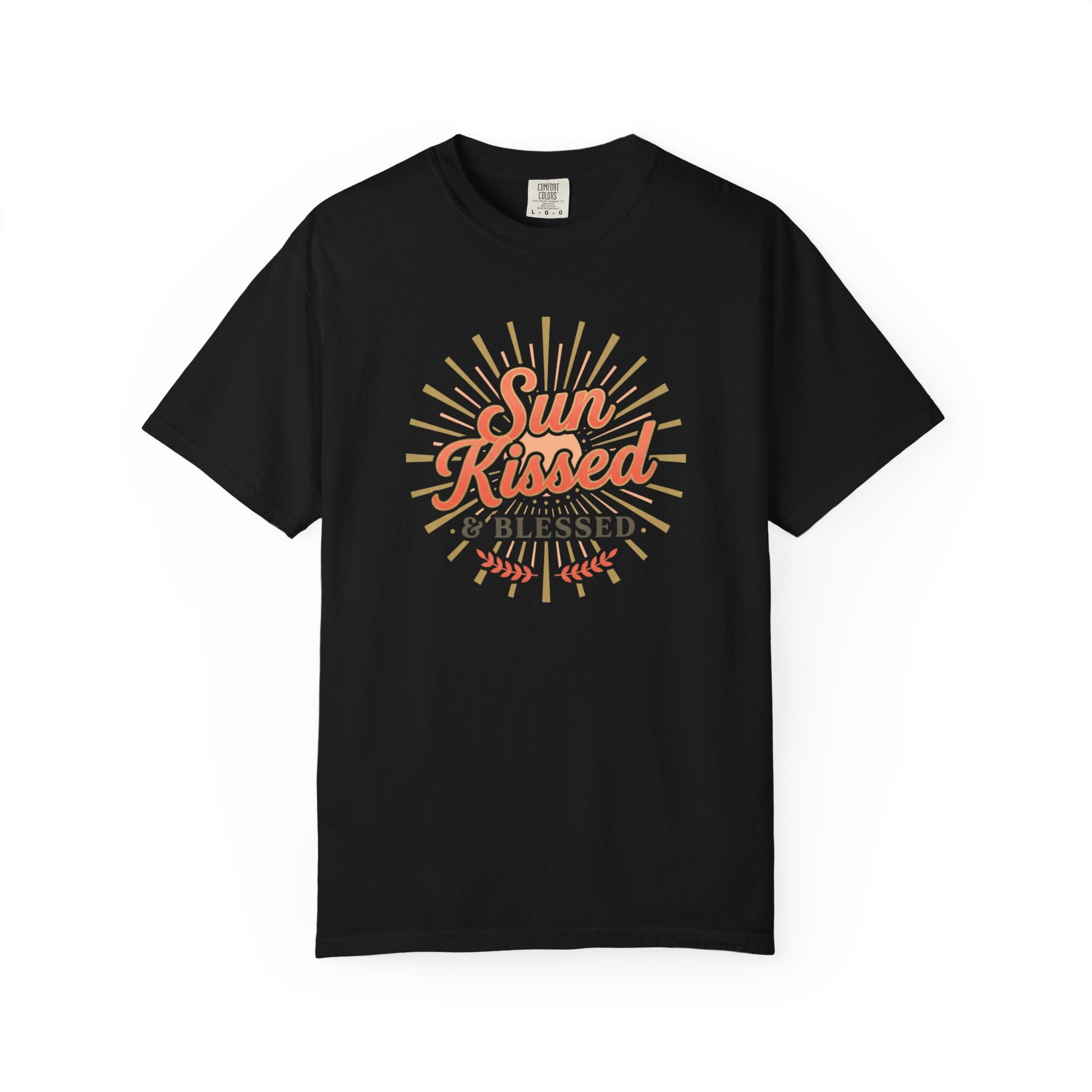 Sun Kissed & Blessed T-shirt | Vintage Sunburst Script Tee