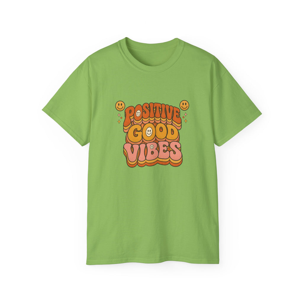 Positive Good Vibes shirt | Retro Smiley Typography Tee