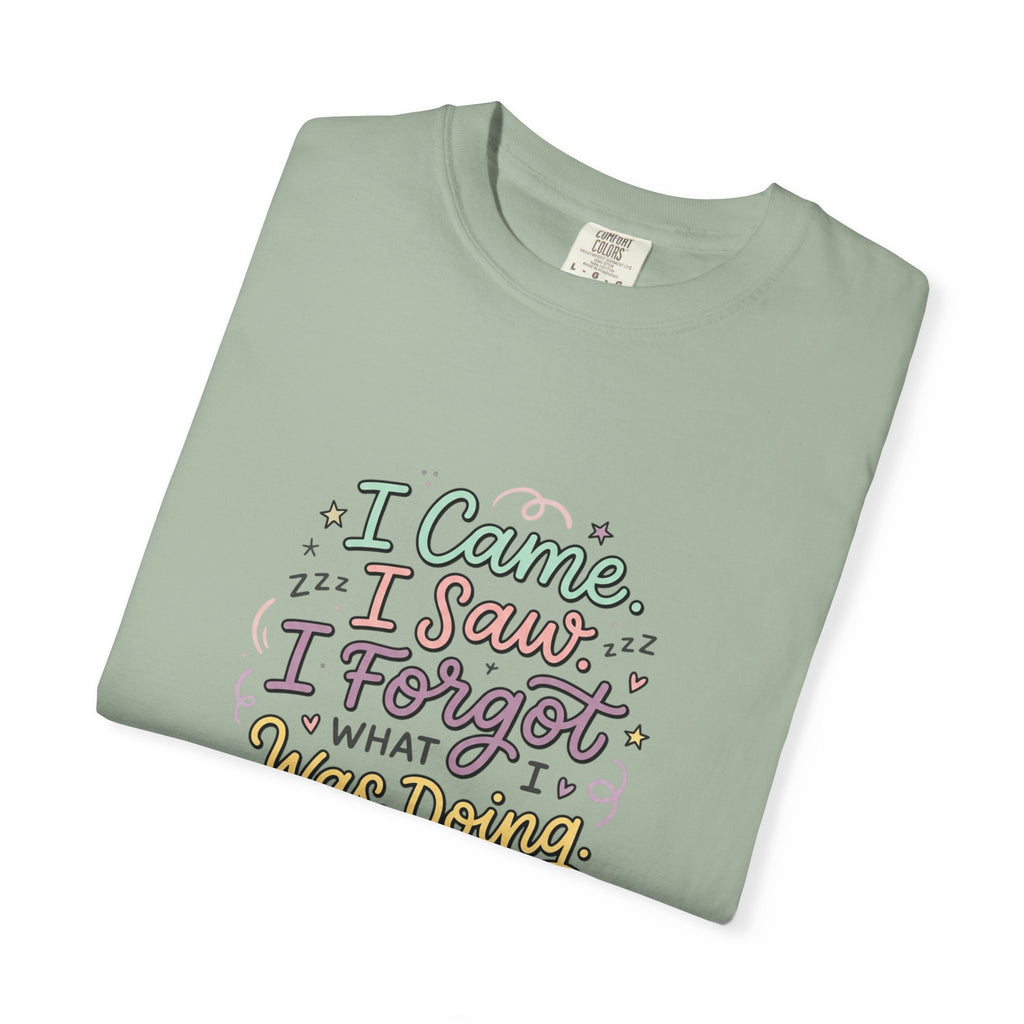 I Came I Saw I Forgot What I Was Doing T-Shirt | Funny Phrase Tee