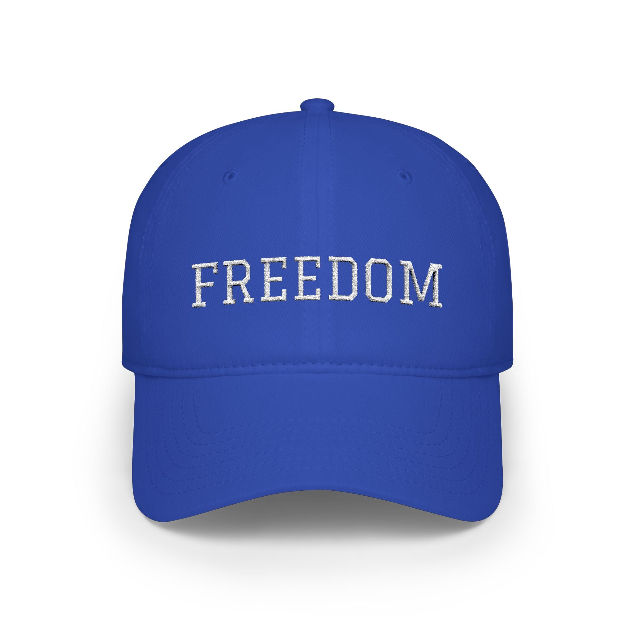 Freedom Embroidered Baseball Cap — Low Profile Patriotic Hat
