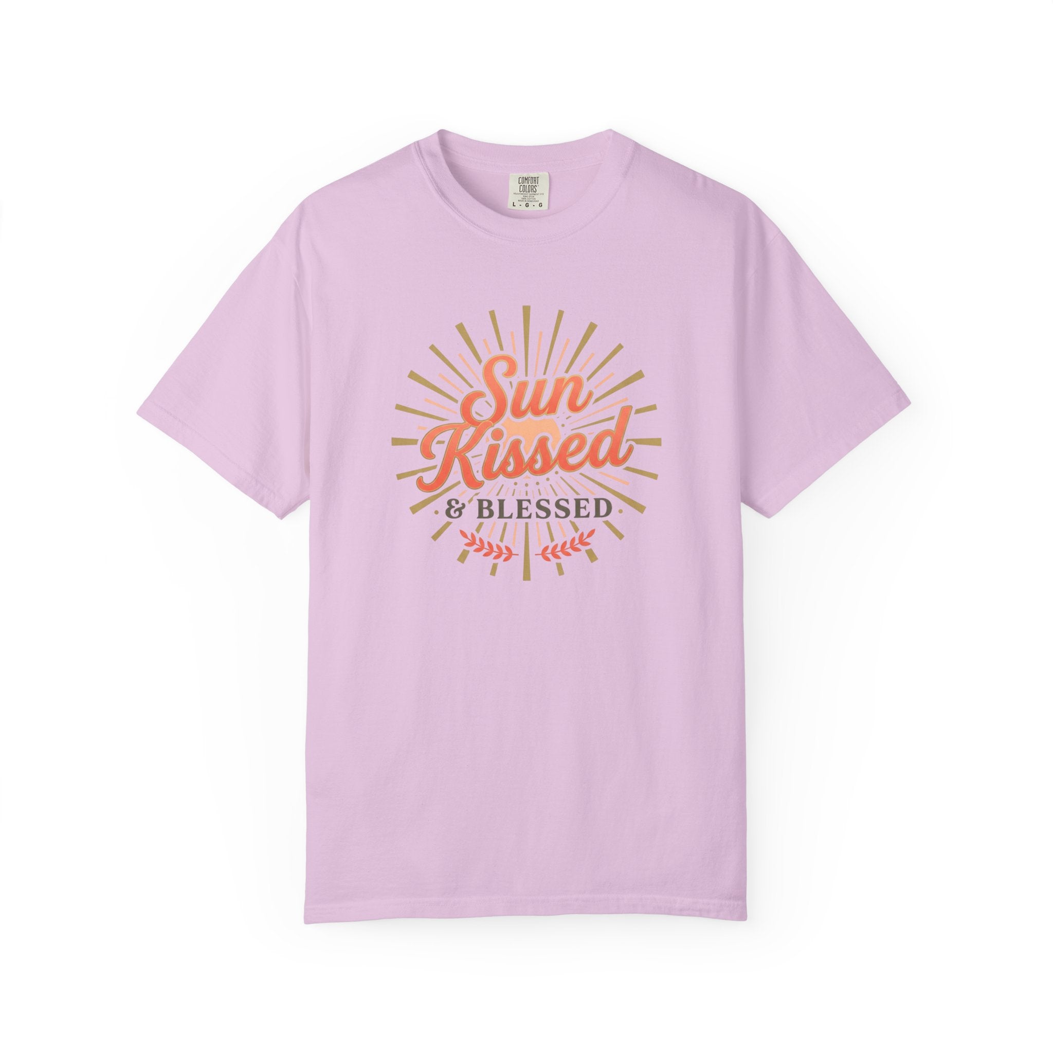 Sun Kissed & Blessed T-shirt | Vintage Sunburst Script Tee