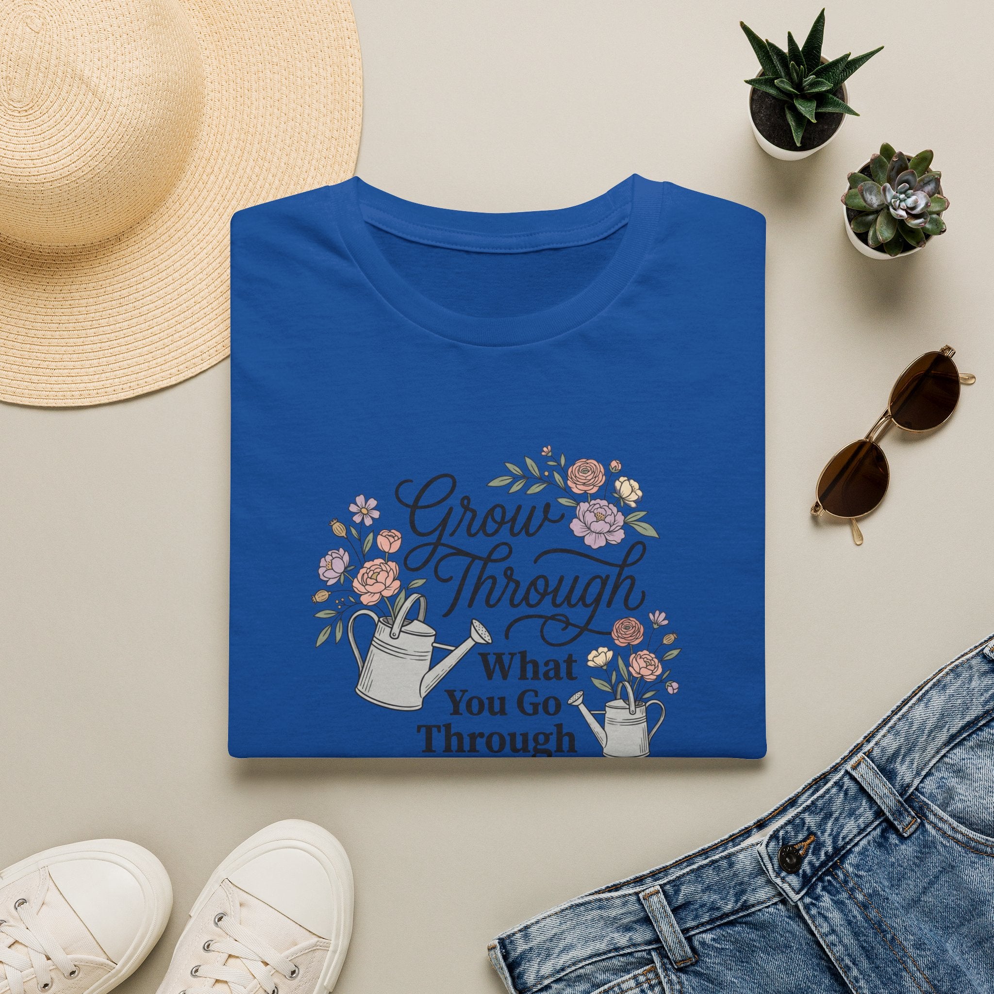 Grow Through What You Go Through Floral T-Shirt