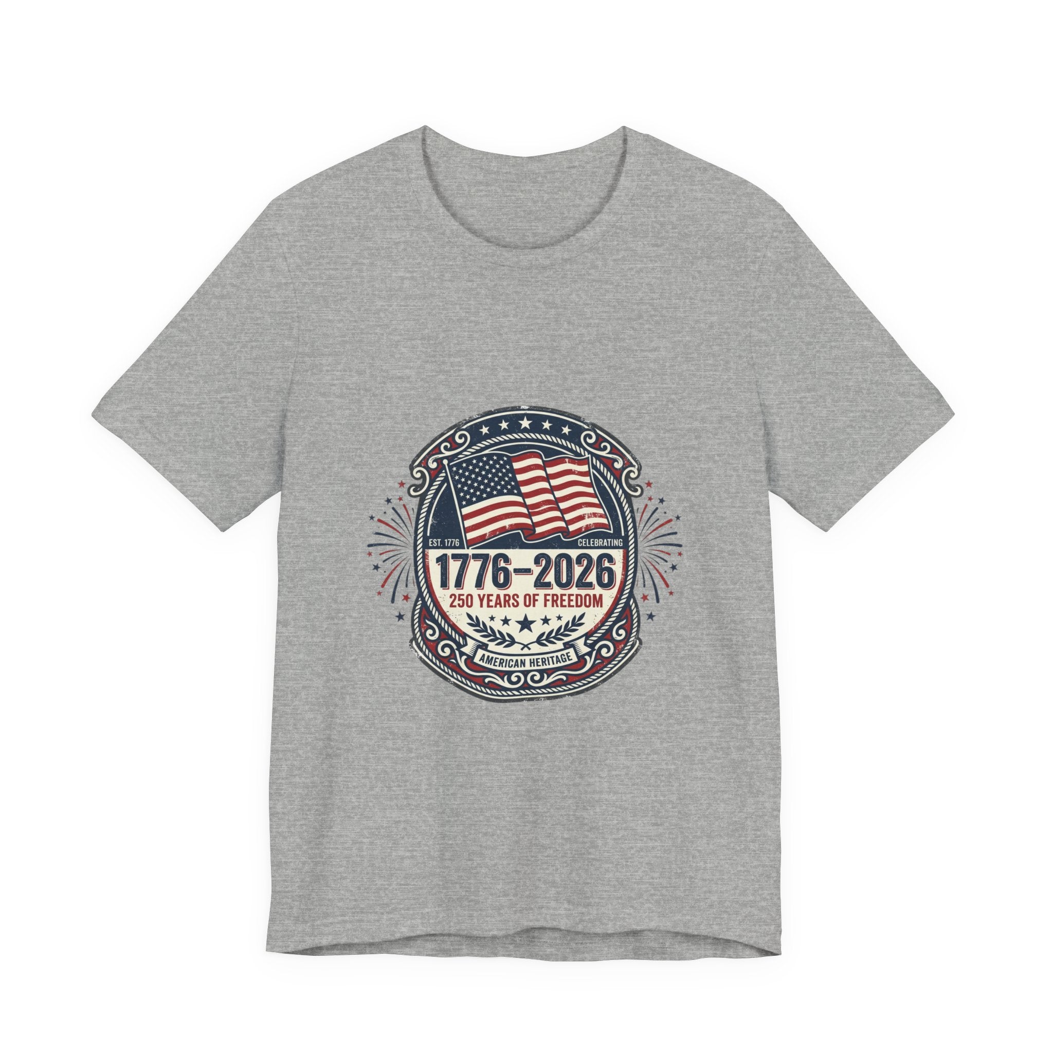 1776-2026 Liberty Emblem T-Shirt | Faith-Based Patriotic, Vintage Americana