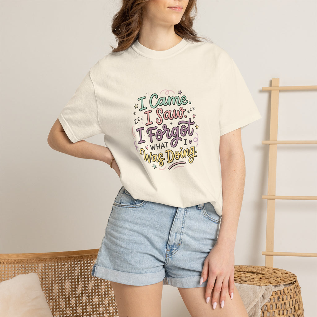 I Came I Saw I Forgot What I Was Doing T-Shirt | Funny Phrase Tee