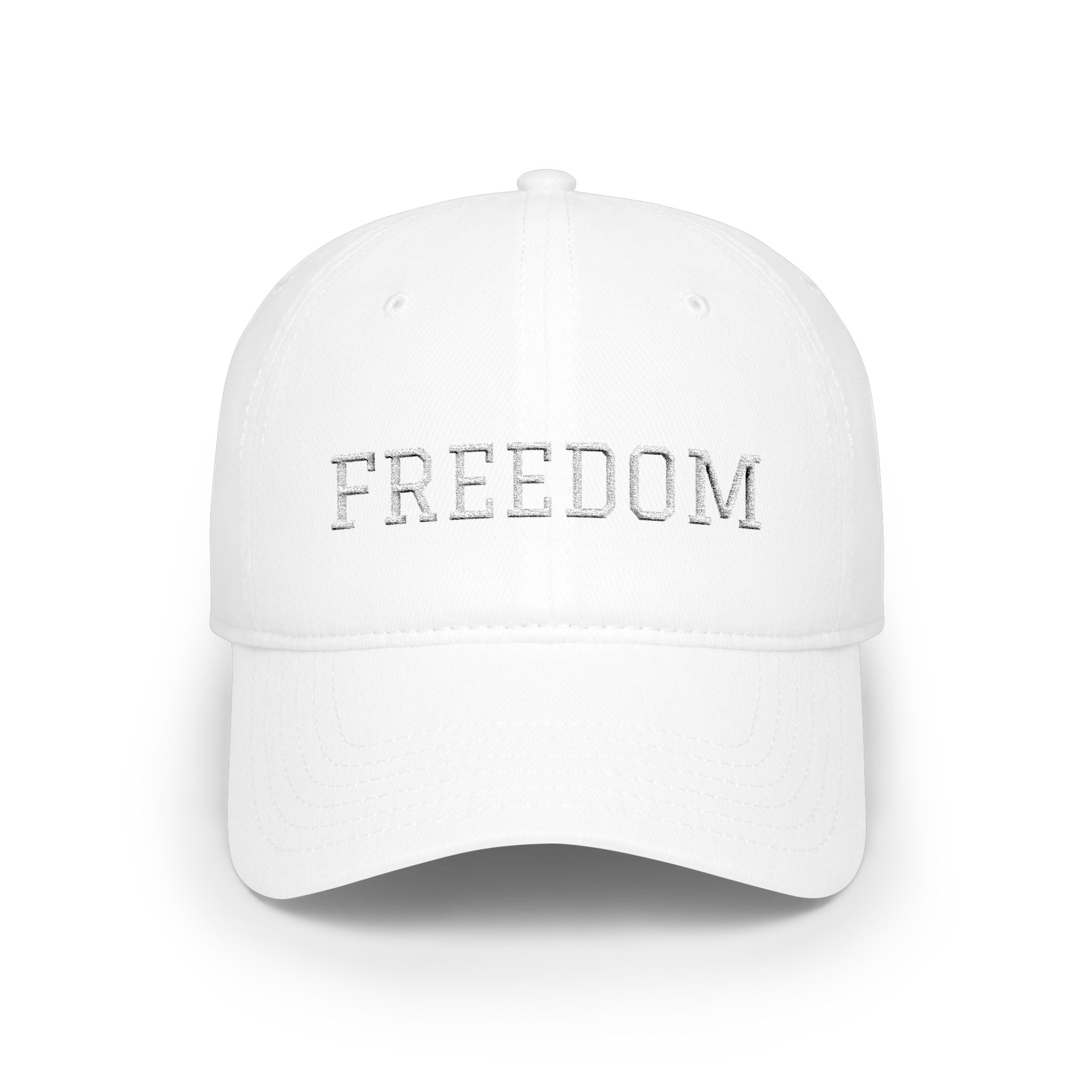 Freedom Embroidered Baseball Cap — Low Profile Patriotic Hat