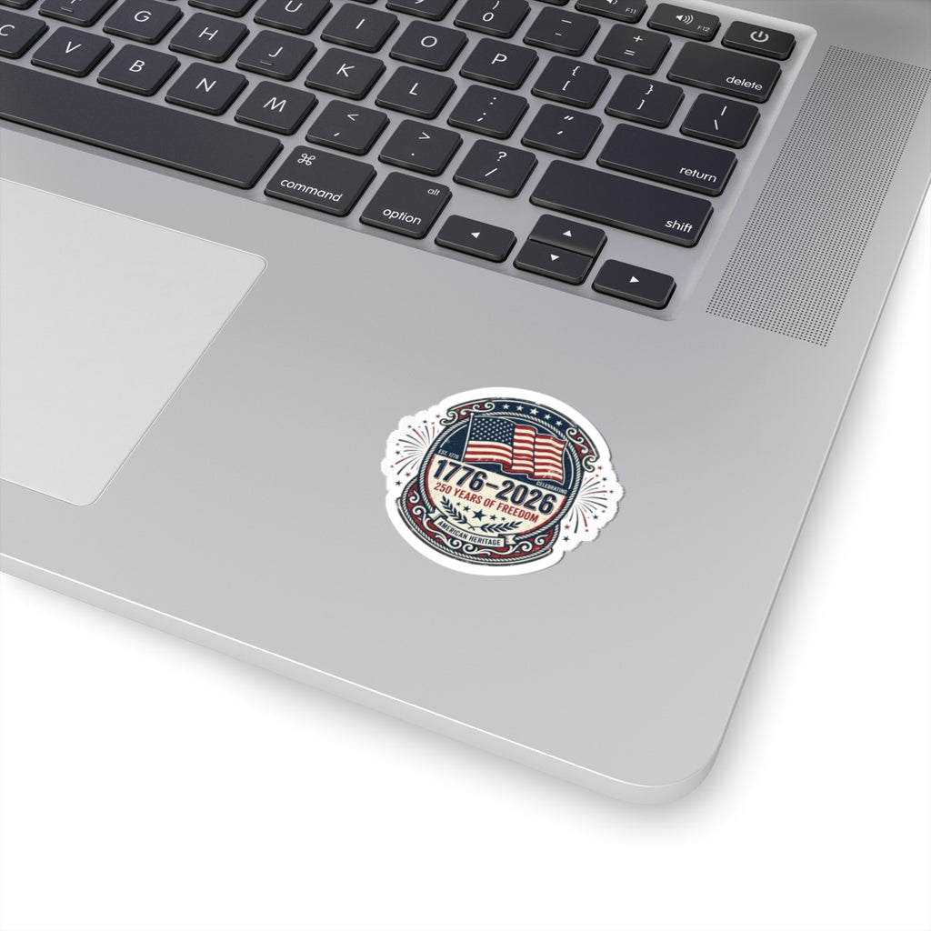 Patriotic Faith-Based Flag Sticker | 4th of July, Vintage Americana