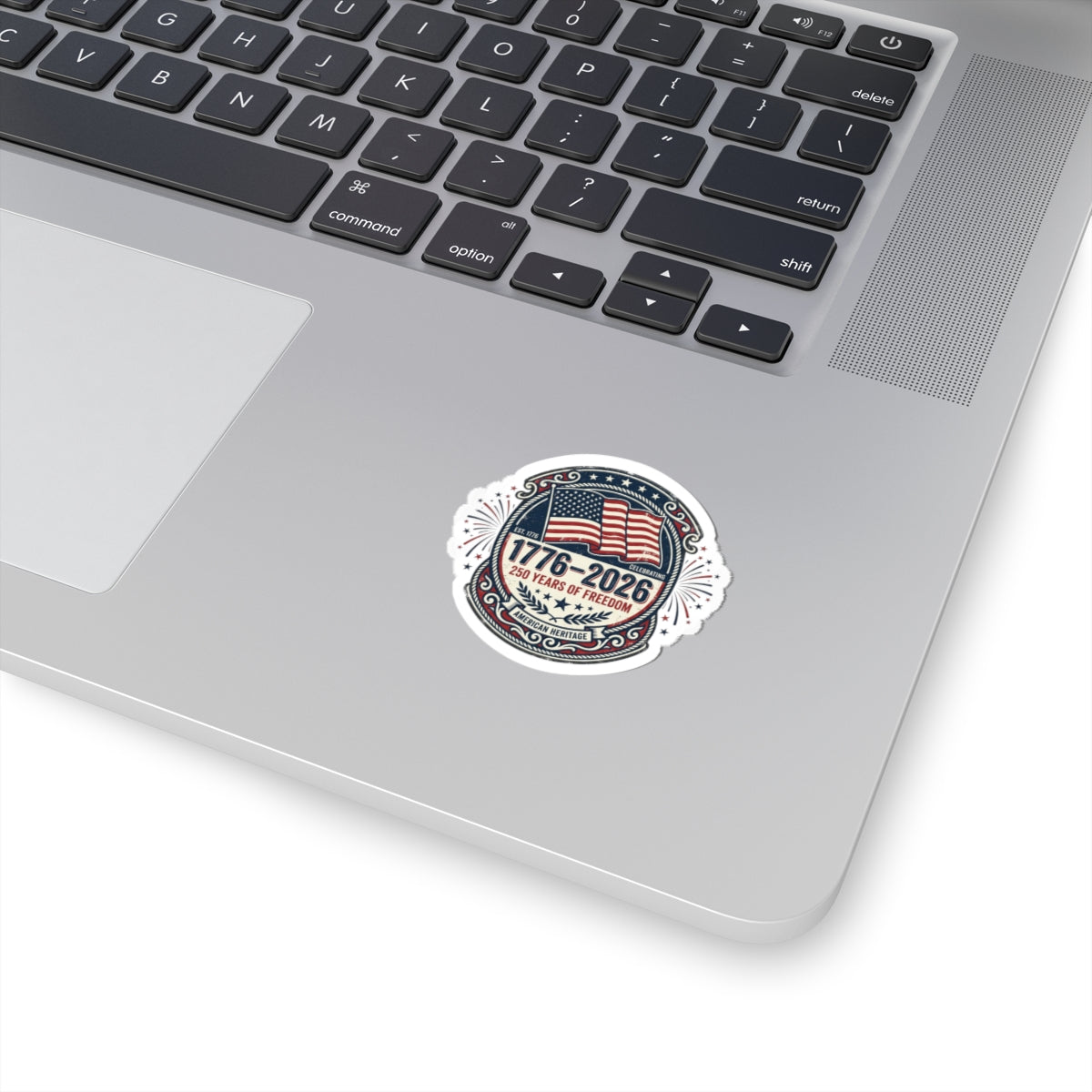 Patriotic Faith-Based Flag Sticker | 4th of July, Vintage Americana
