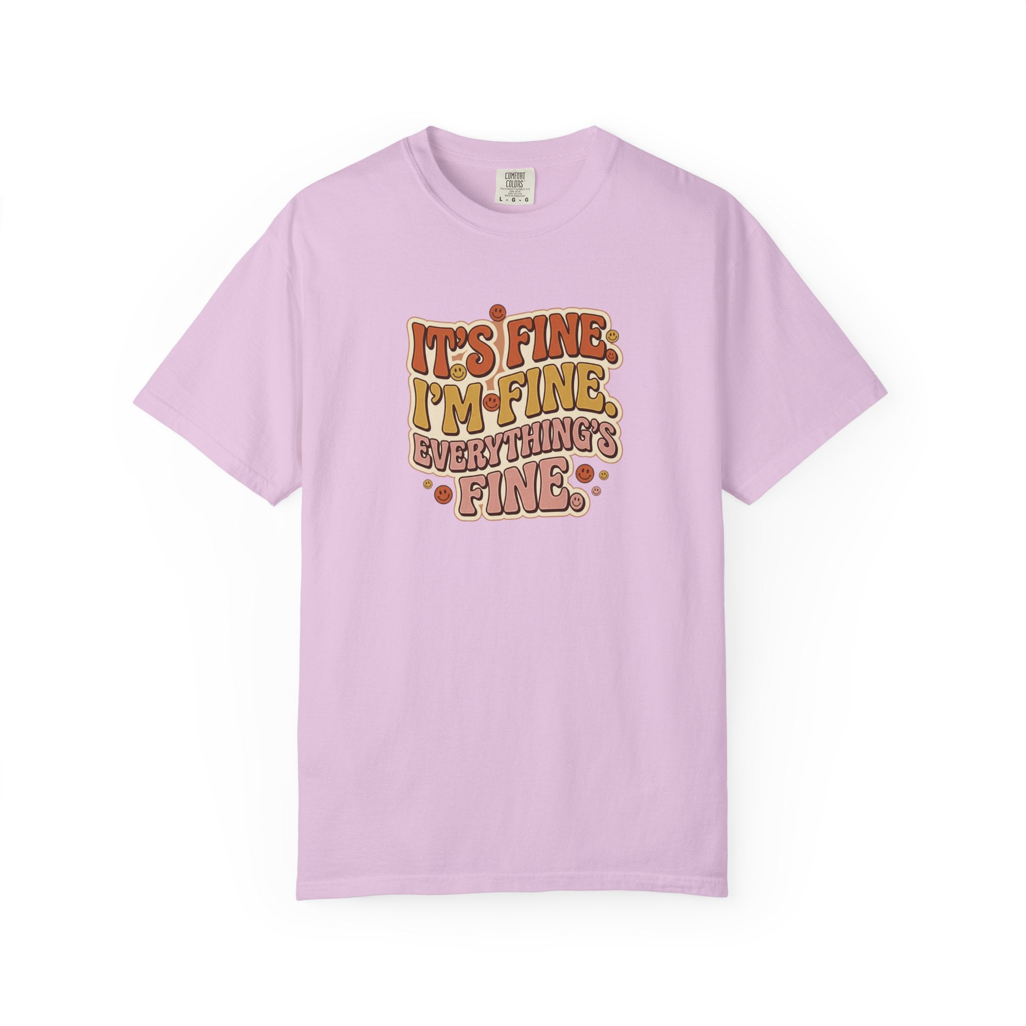 Its Fine Im Fine Everythings Fine Tshirt, Retro Typography, 70s Vibe