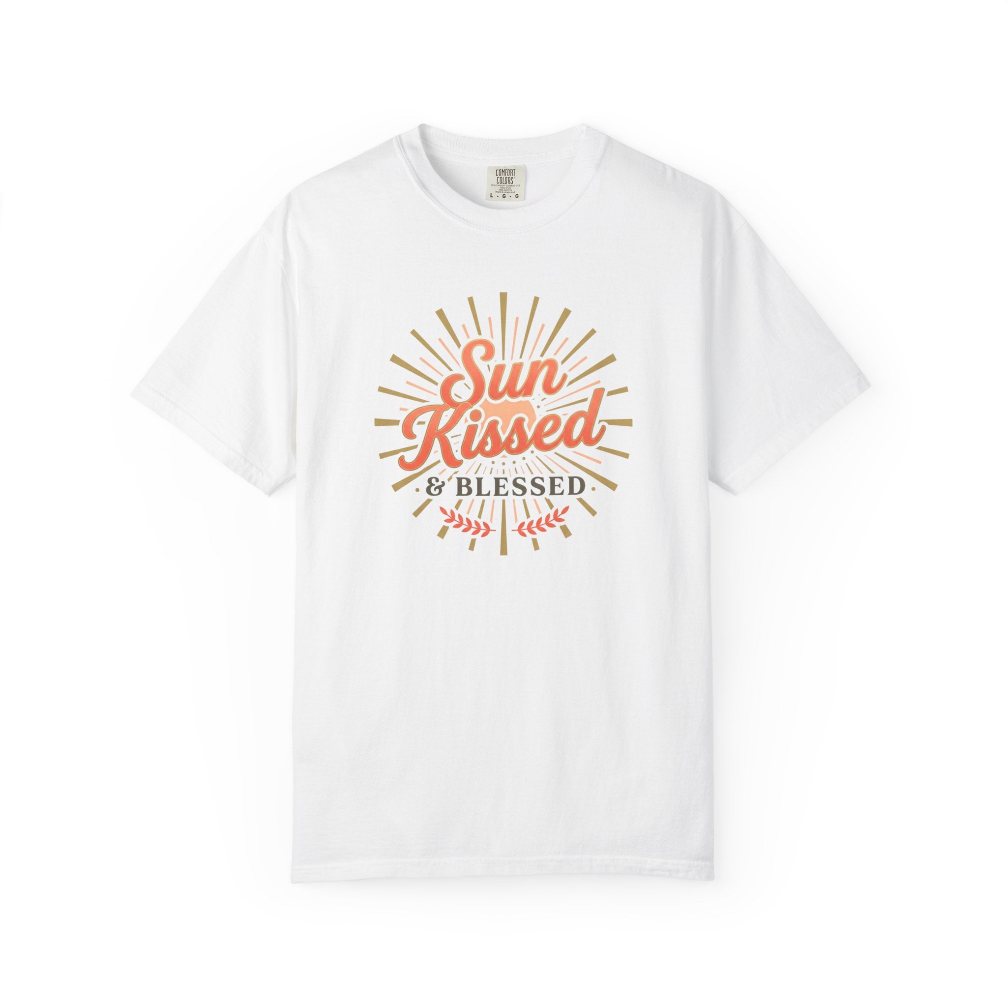 Sun Kissed & Blessed T-shirt | Vintage Sunburst Script Tee