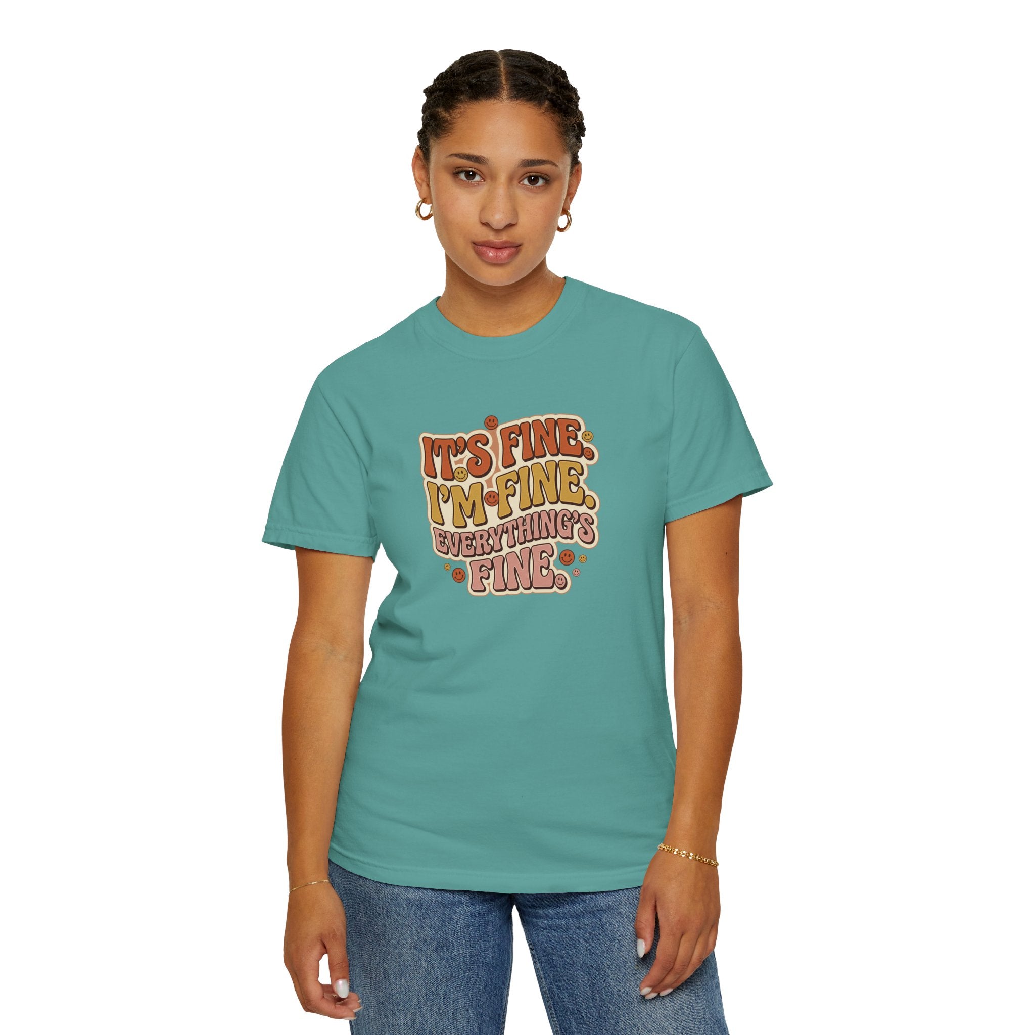 Its Fine Im Fine Everythings Fine Tshirt, Retro Typography, 70s Vibe