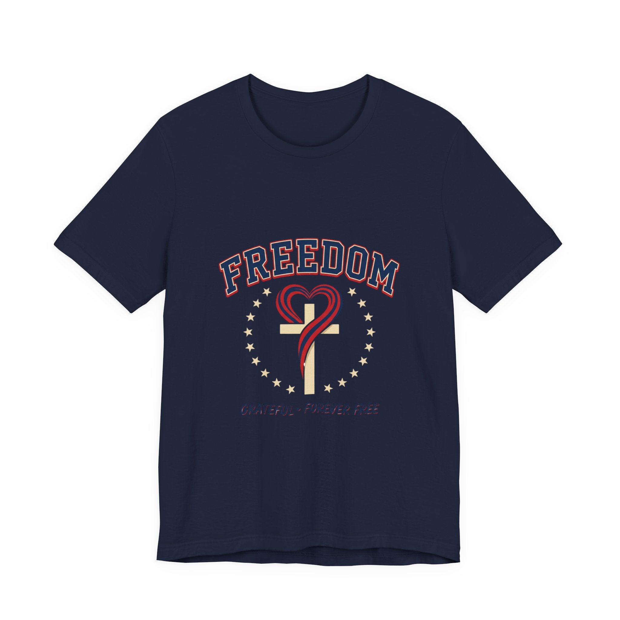 Freedom Heart Tee | faith-based patriotic, vintage Americana July 4th