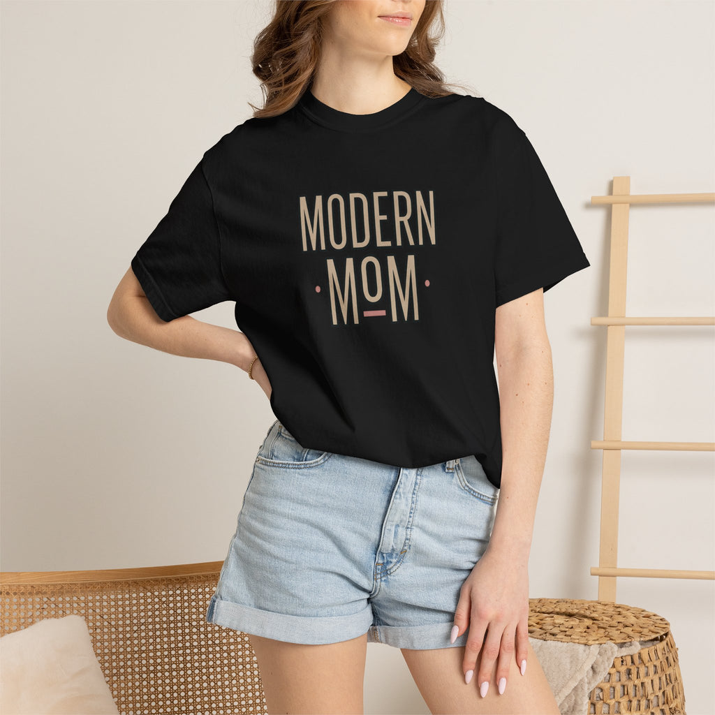 Modern Mom T-Shirt — Retro Block Letter Graphic Tee for Moms, Mother’s Day Gift