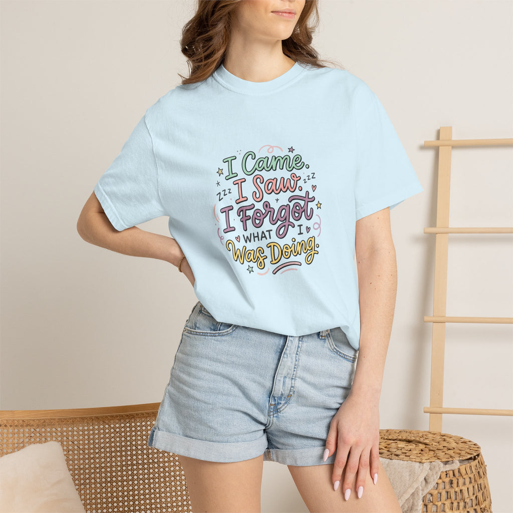 I Came I Saw I Forgot What I Was Doing T-Shirt | Funny Phrase Tee