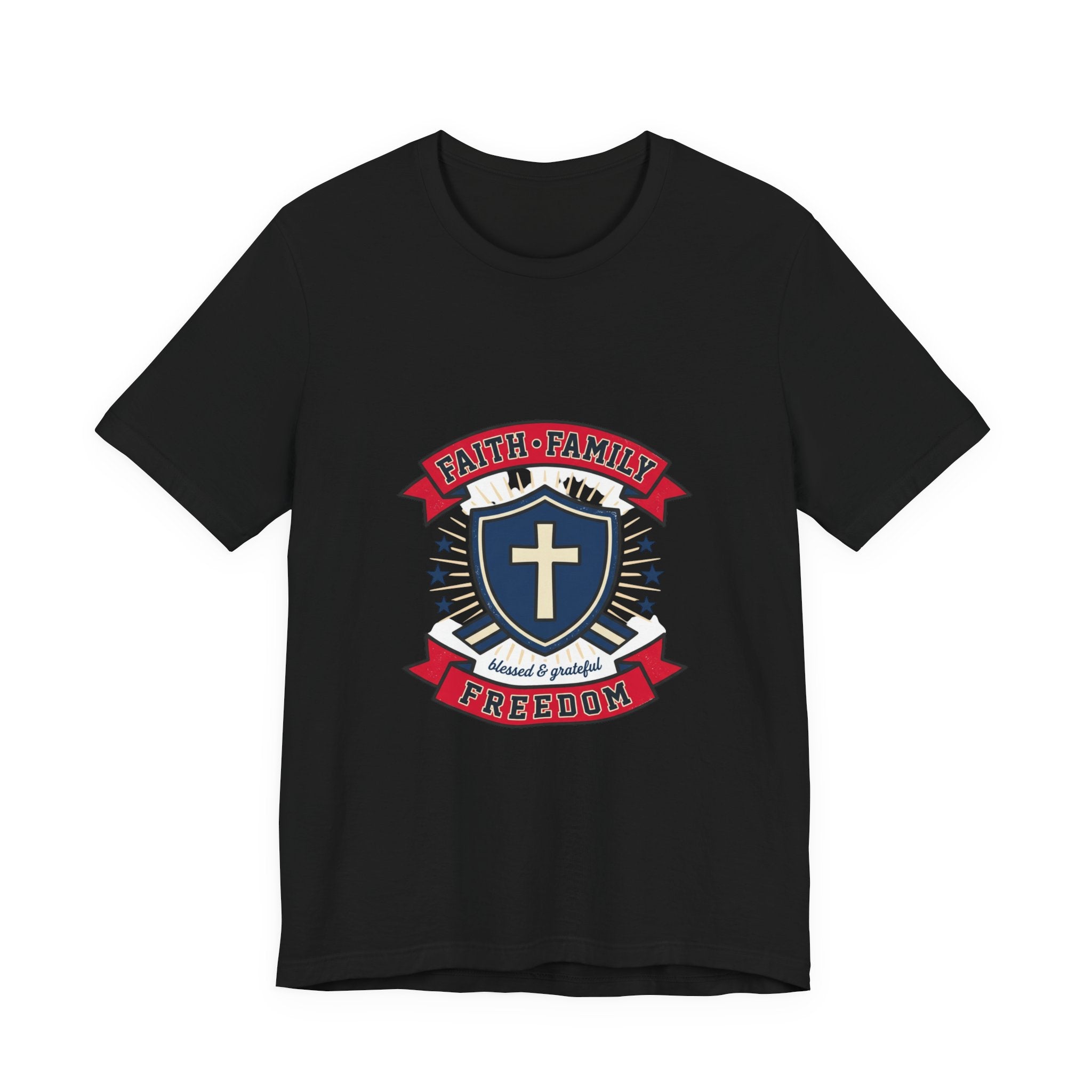 Faith Family Freedom Tee | Faith-based Patriotic, Vintage Americana July 4th