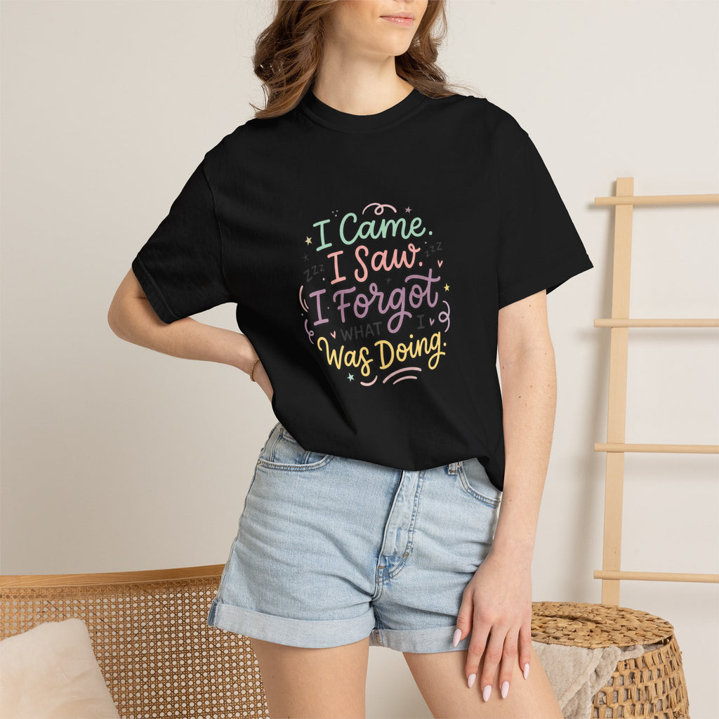 I Came I Saw I Forgot What I Was Doing T-Shirt | Funny Phrase Tee