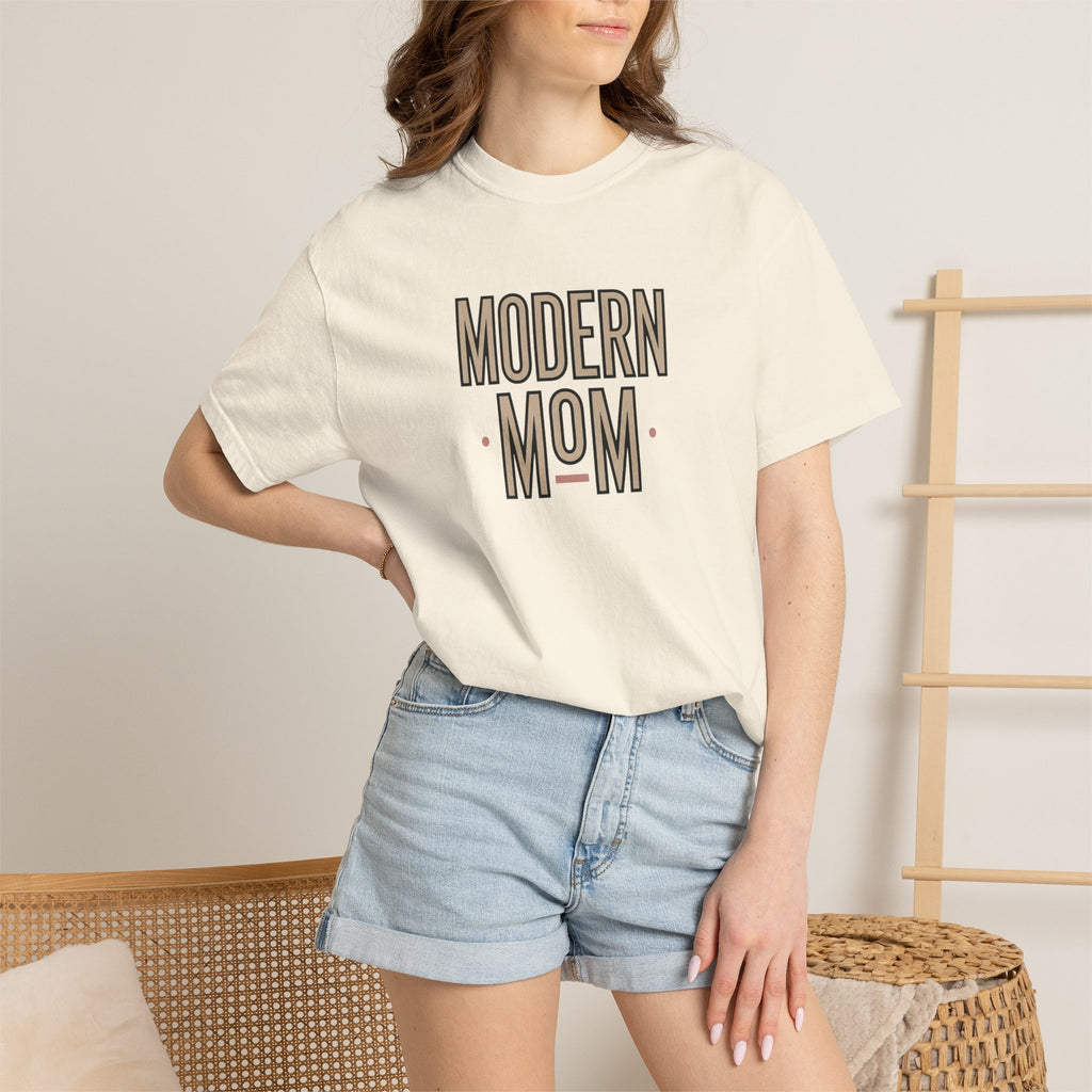 Modern Mom T-Shirt — Retro Block Letter Graphic Tee for Moms, Mother’s Day Gift