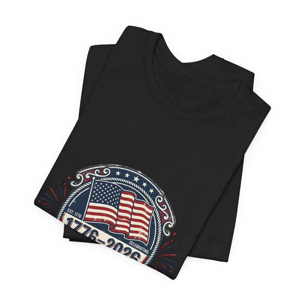 1776-2026 Liberty Emblem T-Shirt | Faith-Based Patriotic, Vintage Americana