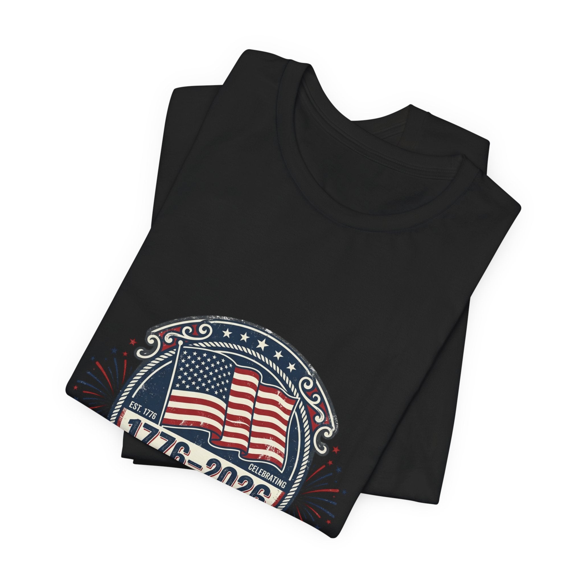 1776-2026 Liberty Emblem T-Shirt | Faith-Based Patriotic, Vintage Americana