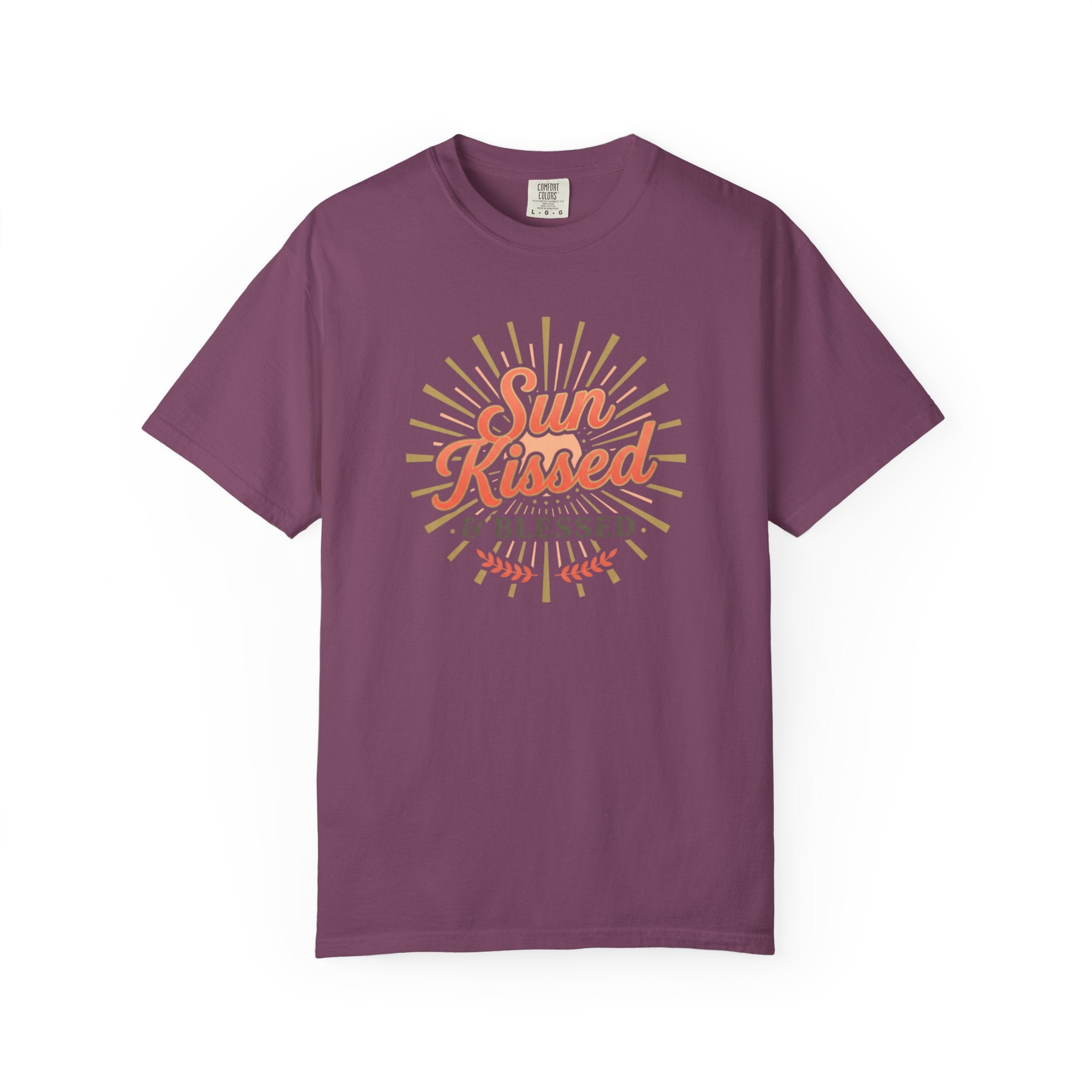 Sun Kissed & Blessed T-shirt | Vintage Sunburst Script Tee