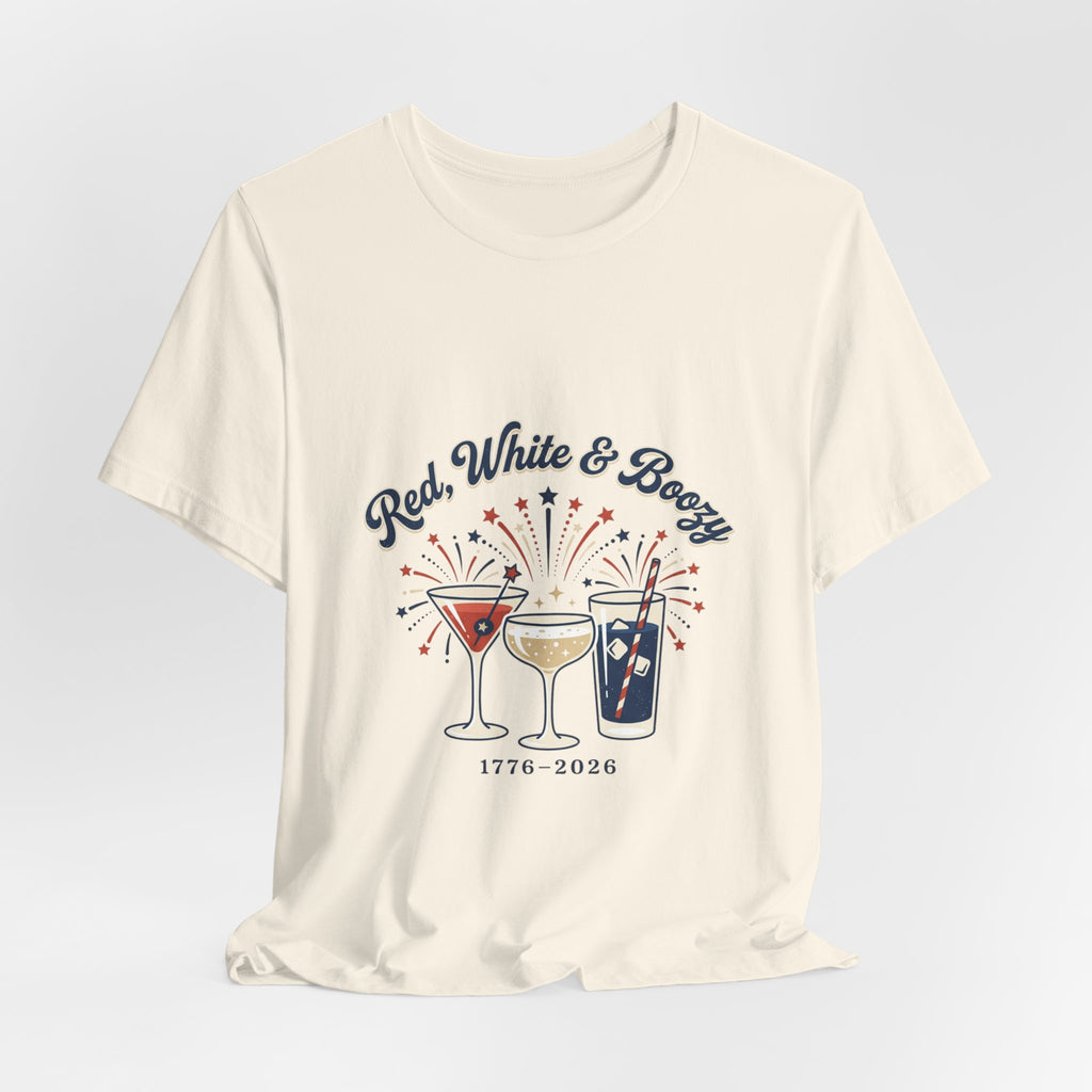 Red, White & Boozy Shirt | Patriotic July 4th, Vintage Americana