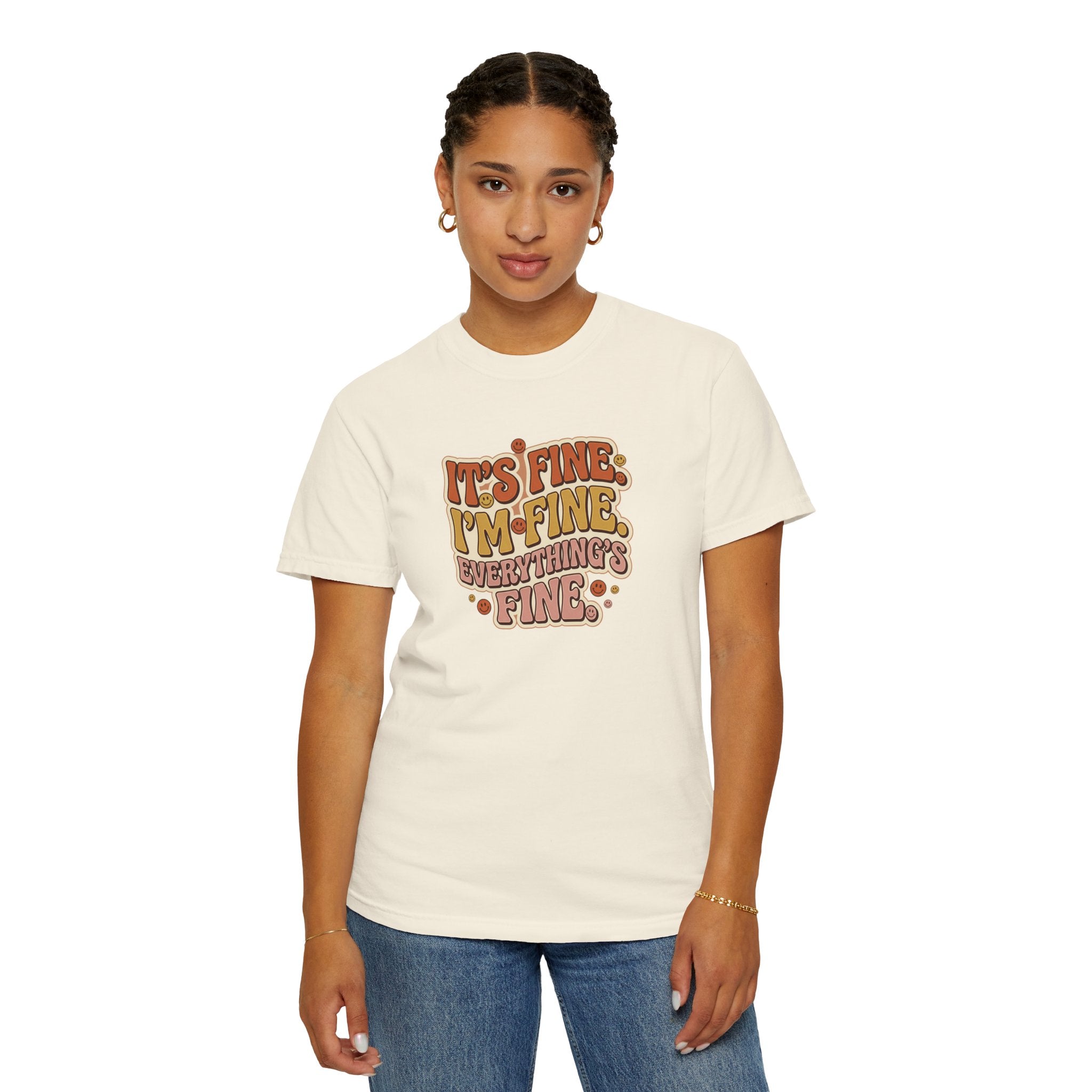 Its Fine Im Fine Everythings Fine Tshirt, Retro Typography, 70s Vibe