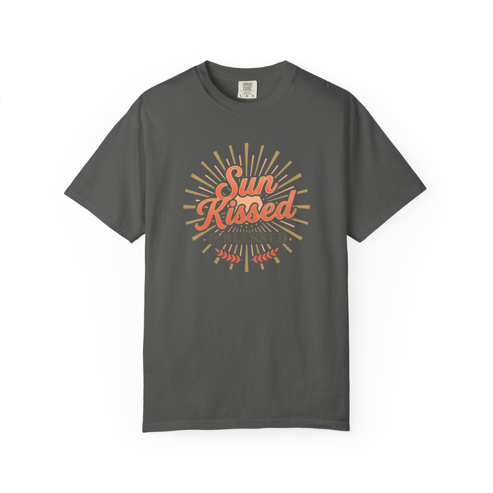 Sun Kissed & Blessed T-shirt | Vintage Sunburst Script Tee